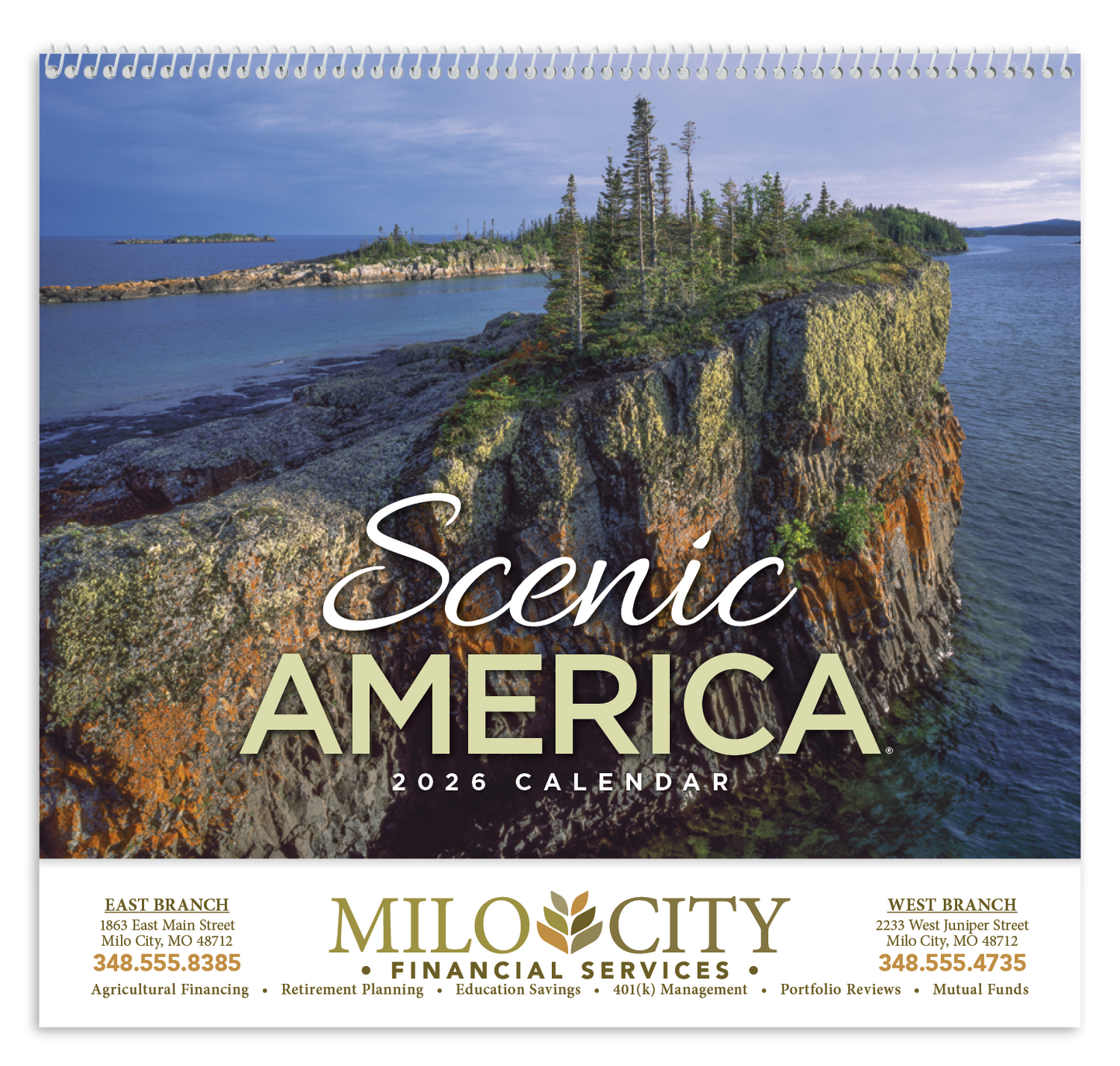 HotLine Products Scenic America Appointment Calendar Spiral-400