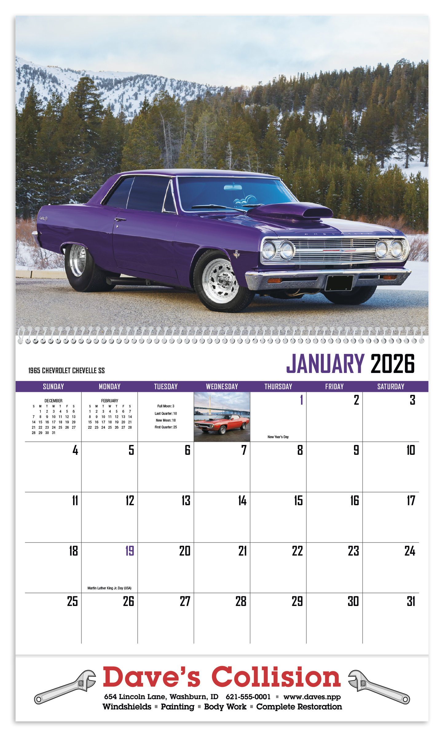 HotLine Products Street Thunder Appointment Calendar Spiral-401