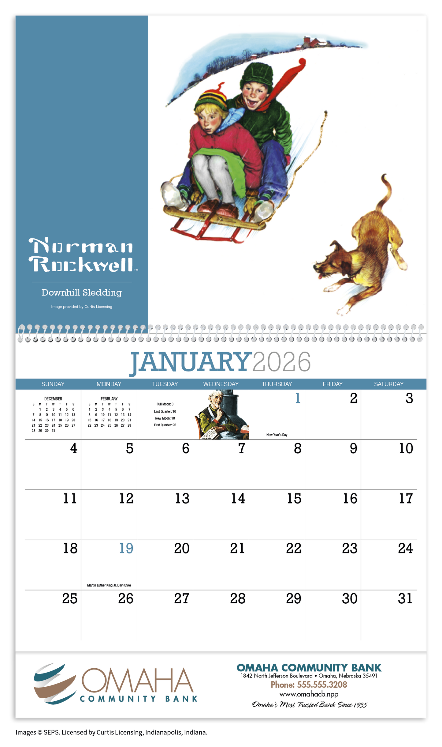 HotLine Products Norman Rockwell Appointment Calendar Spiral-402H