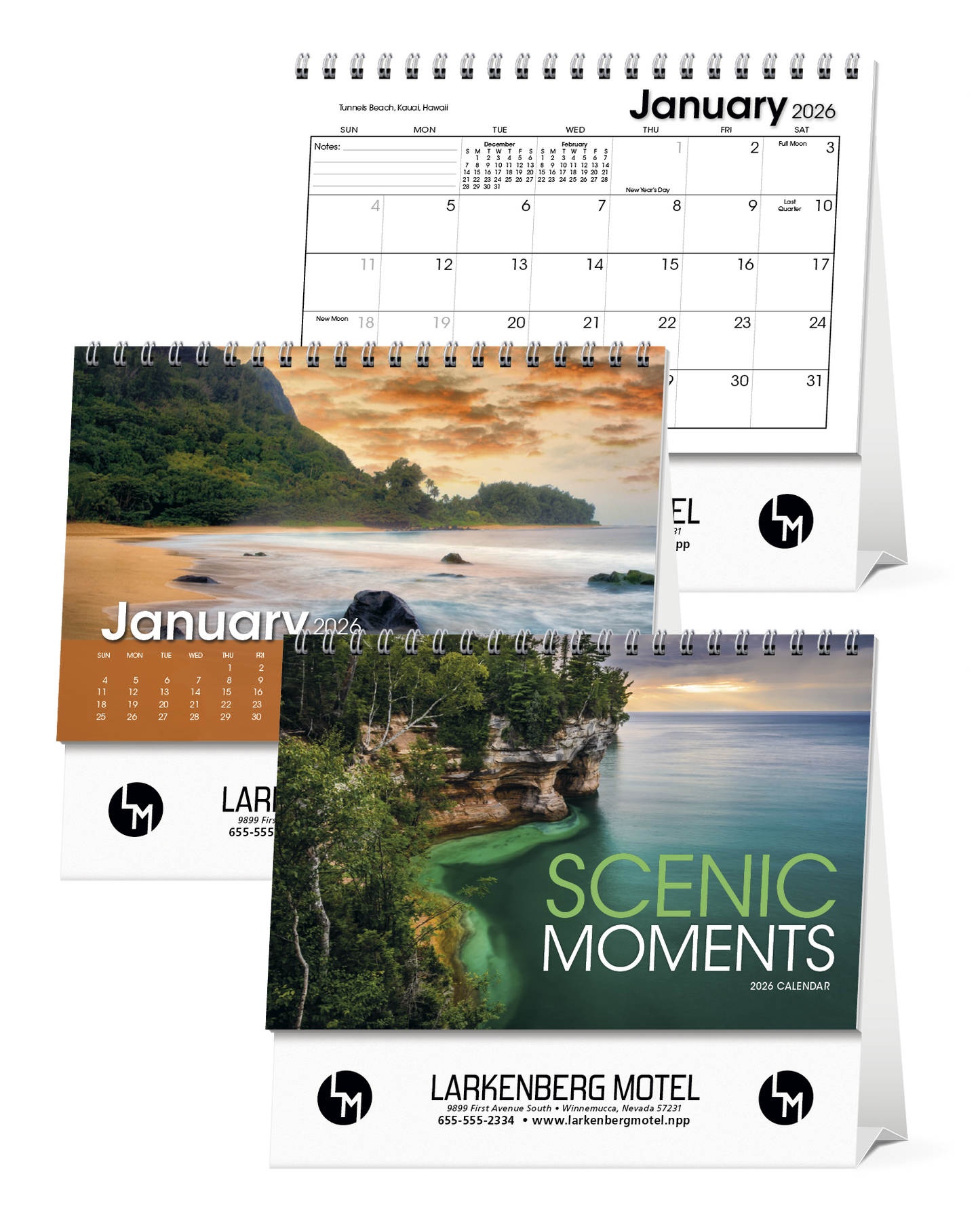 Triumph Calendars Scenic Moments Large Desk Calendar-4275