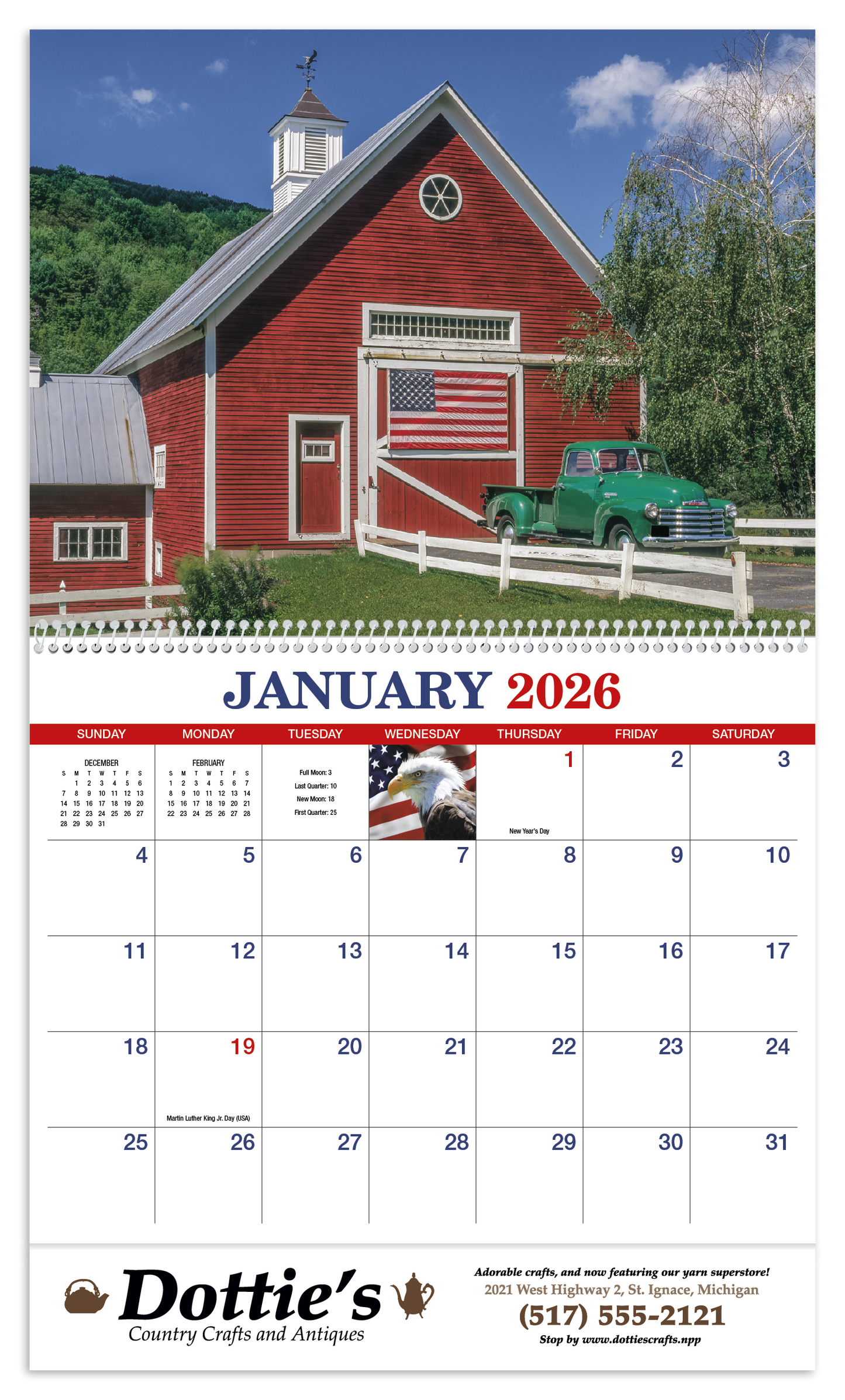 HotLine Products America Appointment Calendar Spiral-457