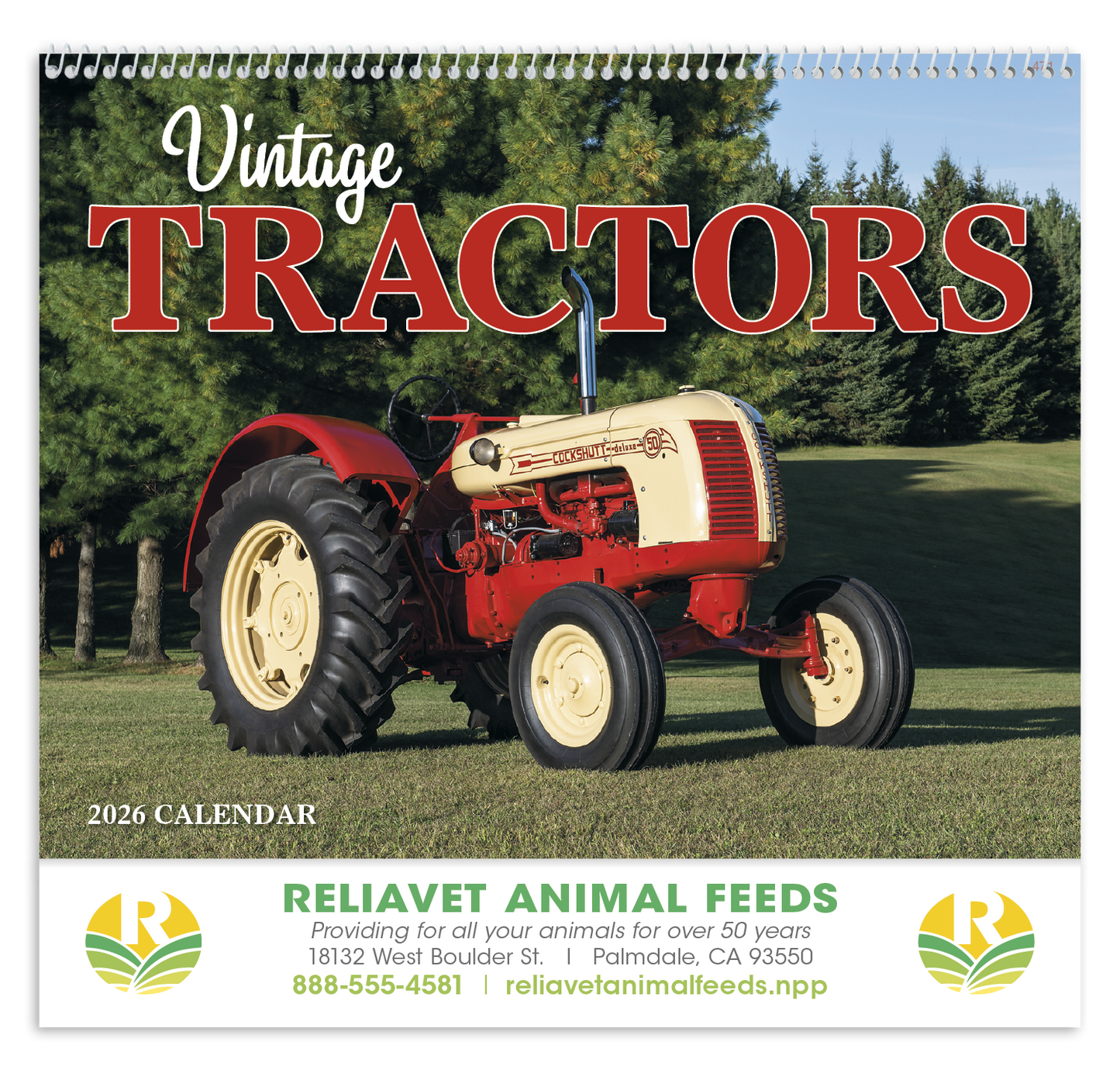 HotLine Products Vintage Tractors Appointment Calendar Spiral-471
