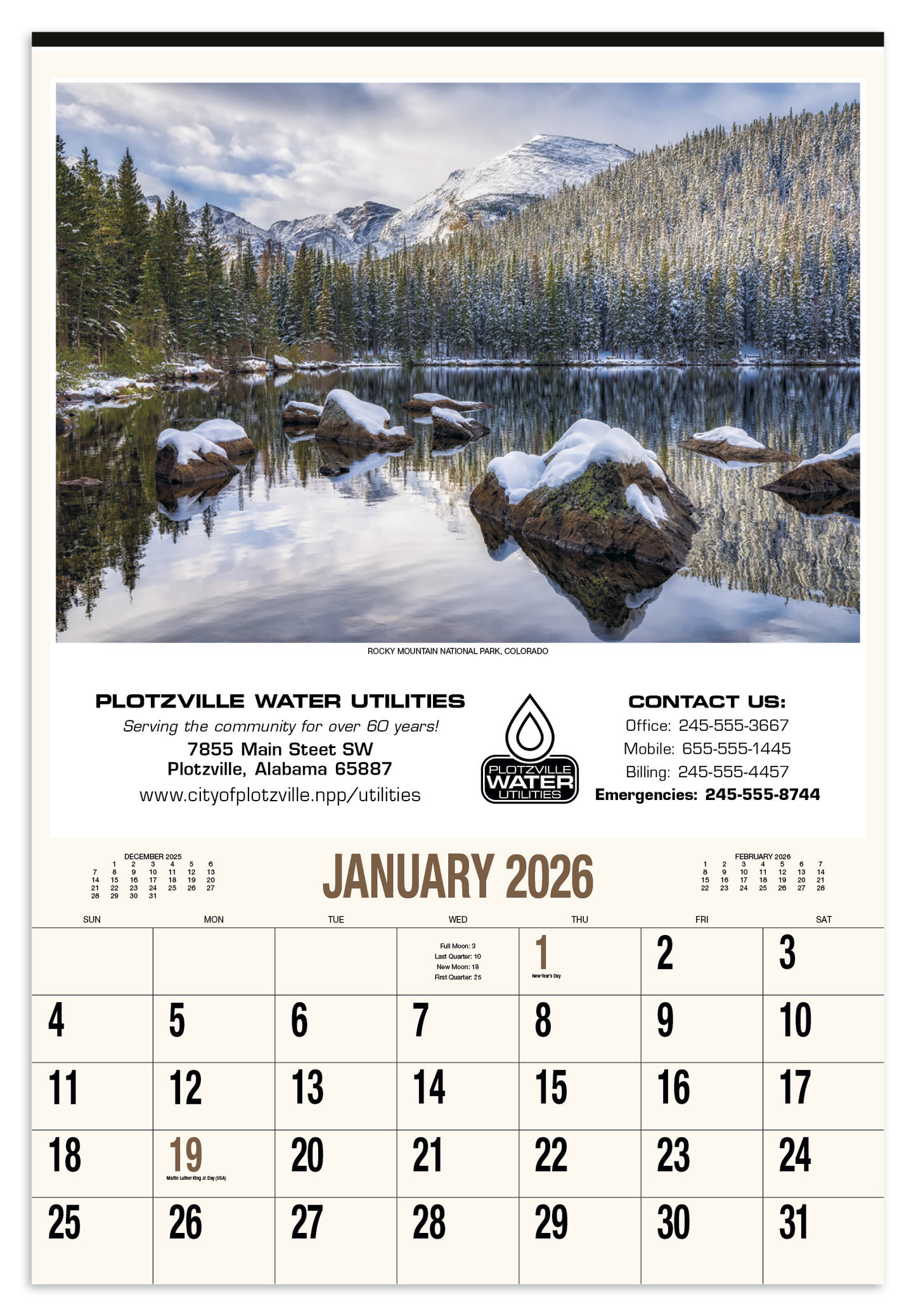 HotLine Products Scenic America ExecutiveWhite Ad Calendar-636