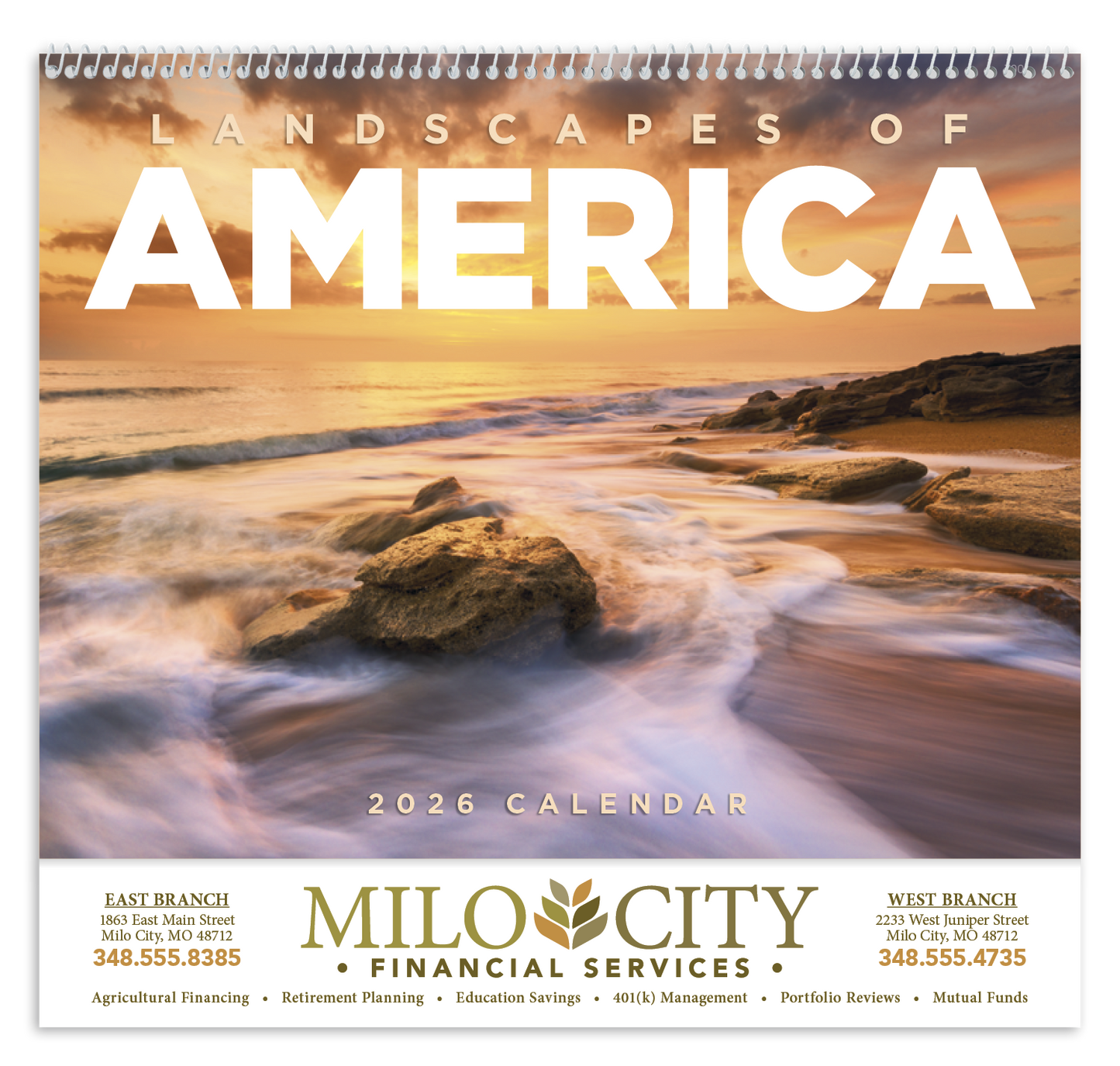 Good Value Landscapes of America Spiral Calendar-7001