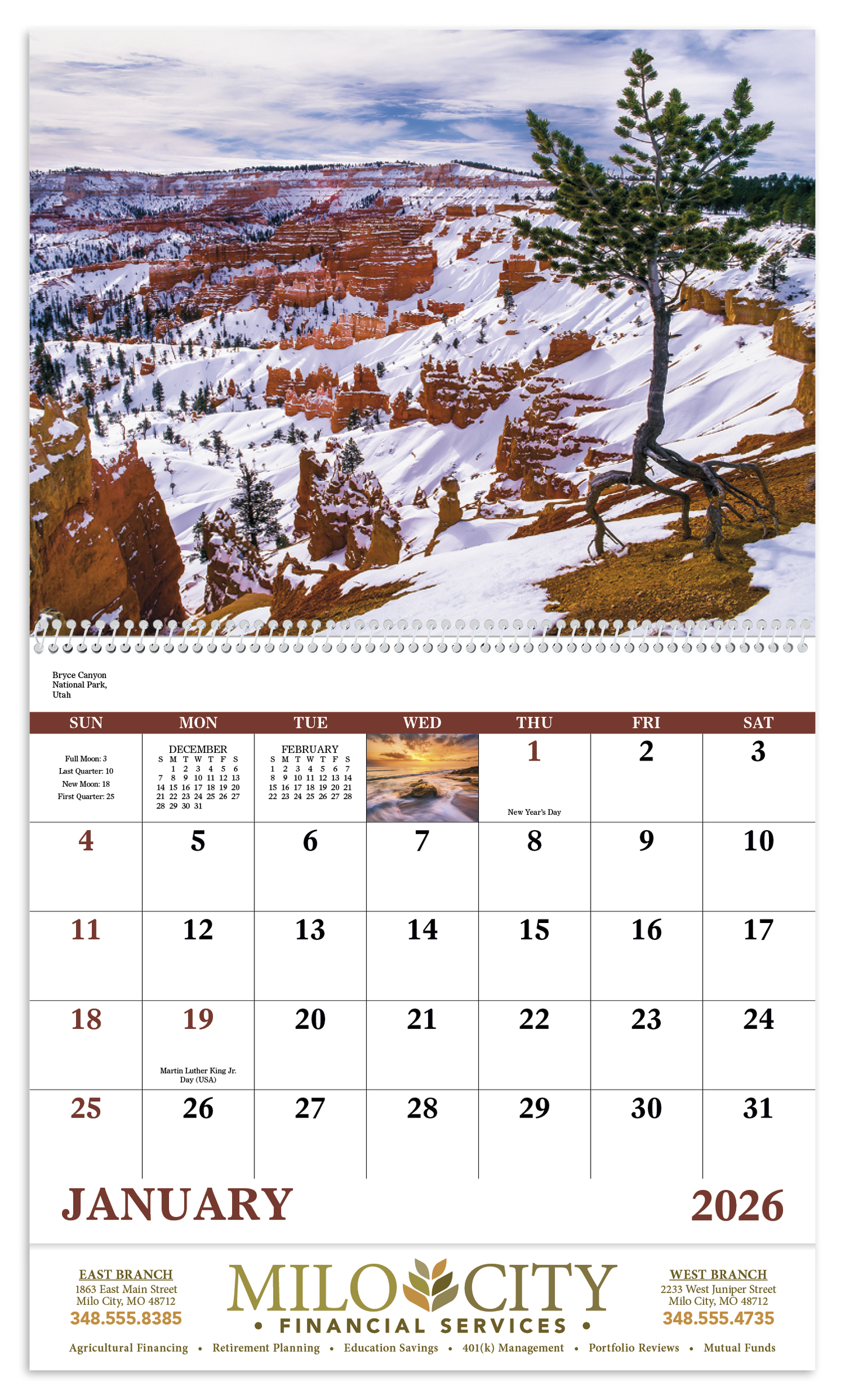 Good Value Landscapes of America Spiral Calendar-7001