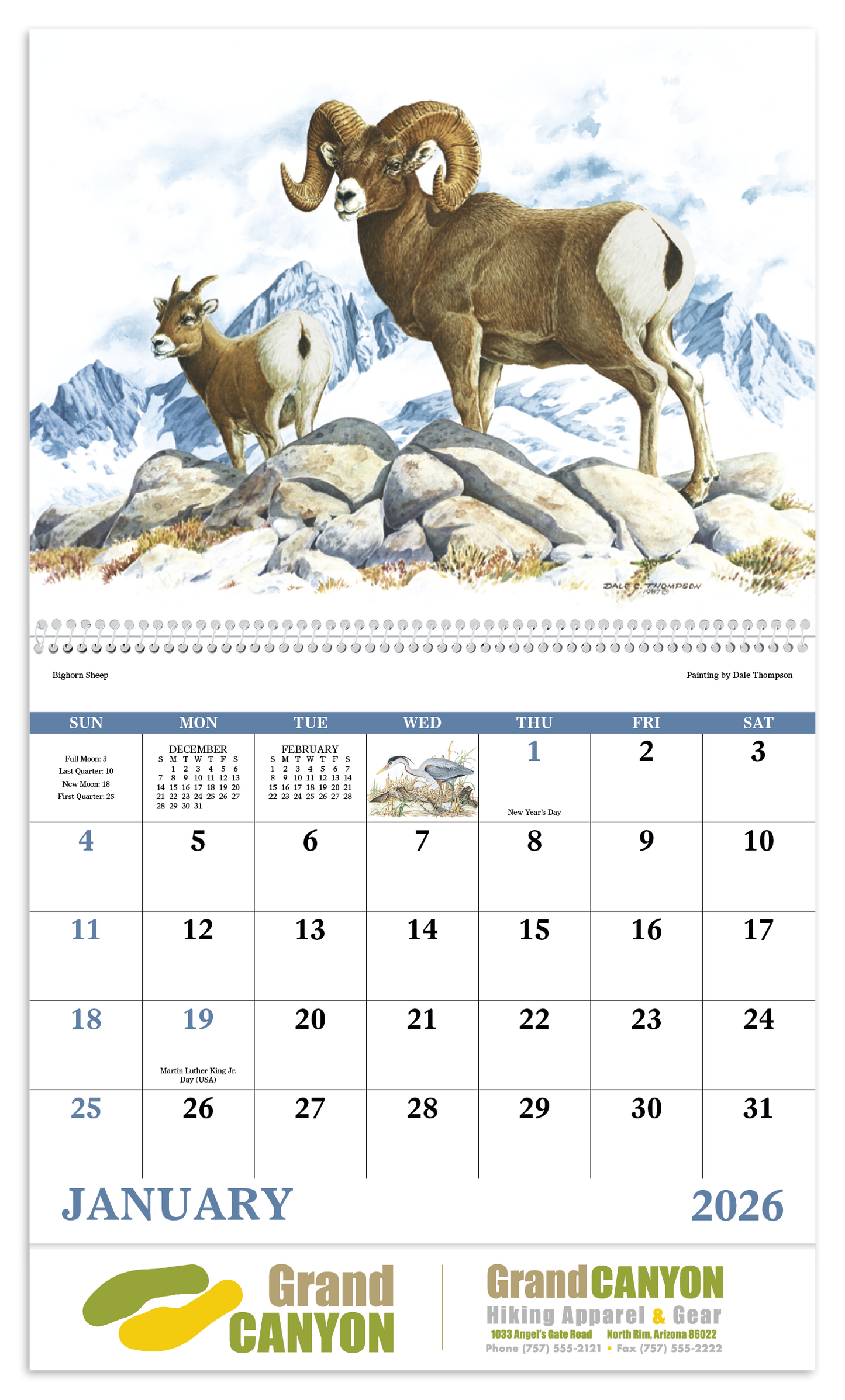 Good Value Wildlife Trek Spiral Calendar-7003