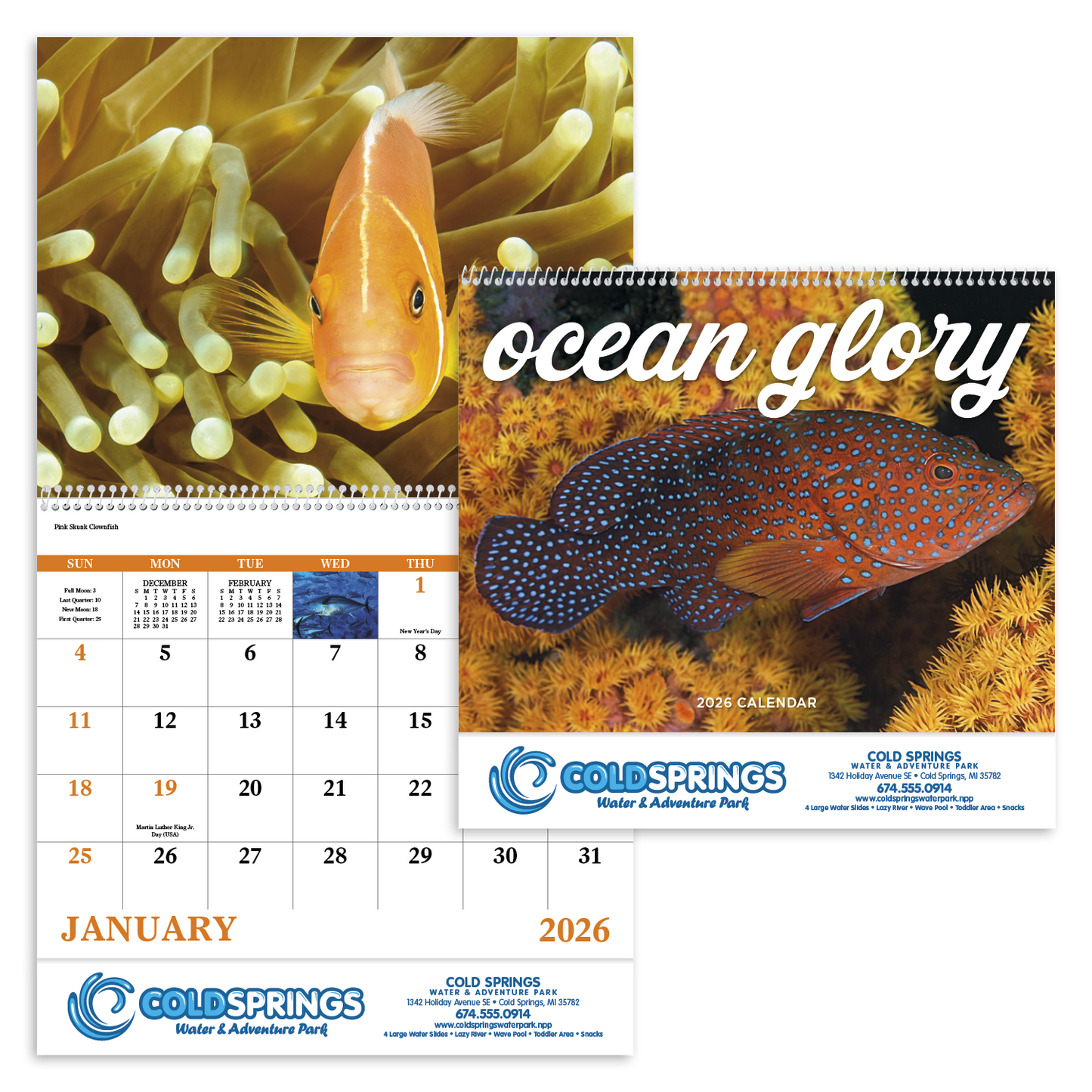 Good Value Ocean Glory Spiral Calendar-7017