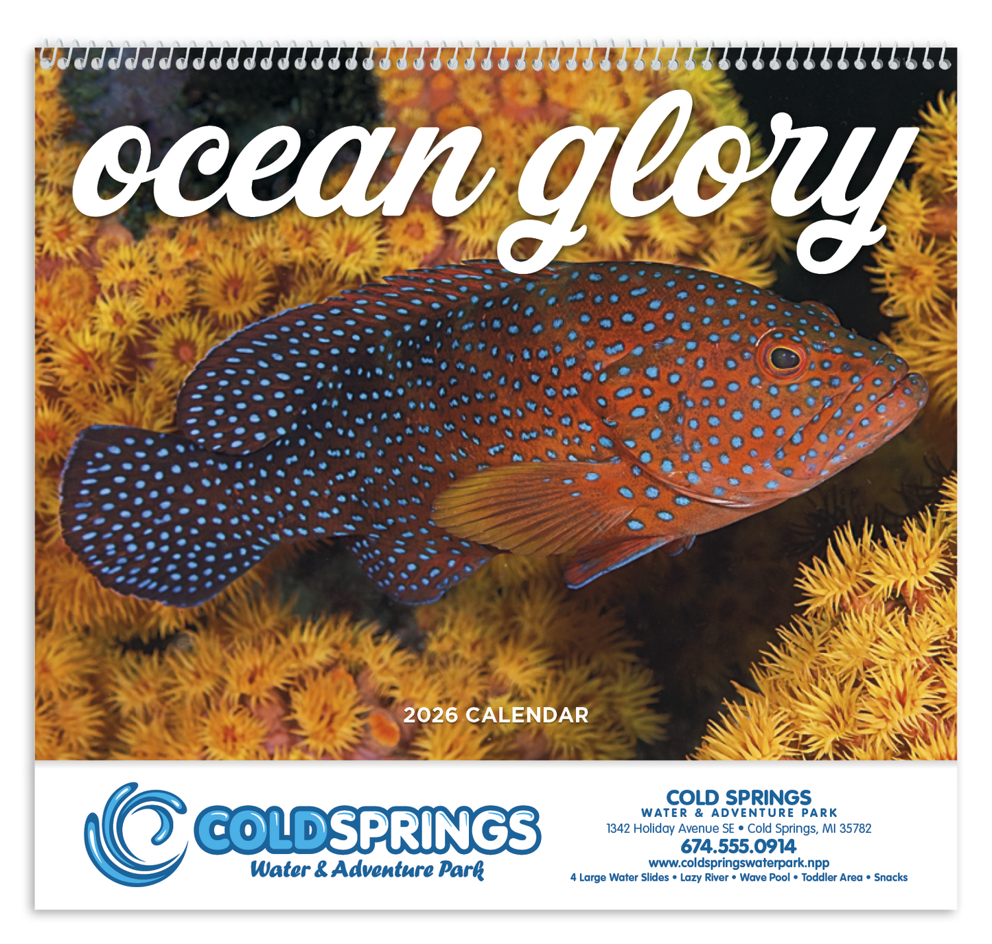 Good Value Ocean Glory Spiral Calendar-7017
