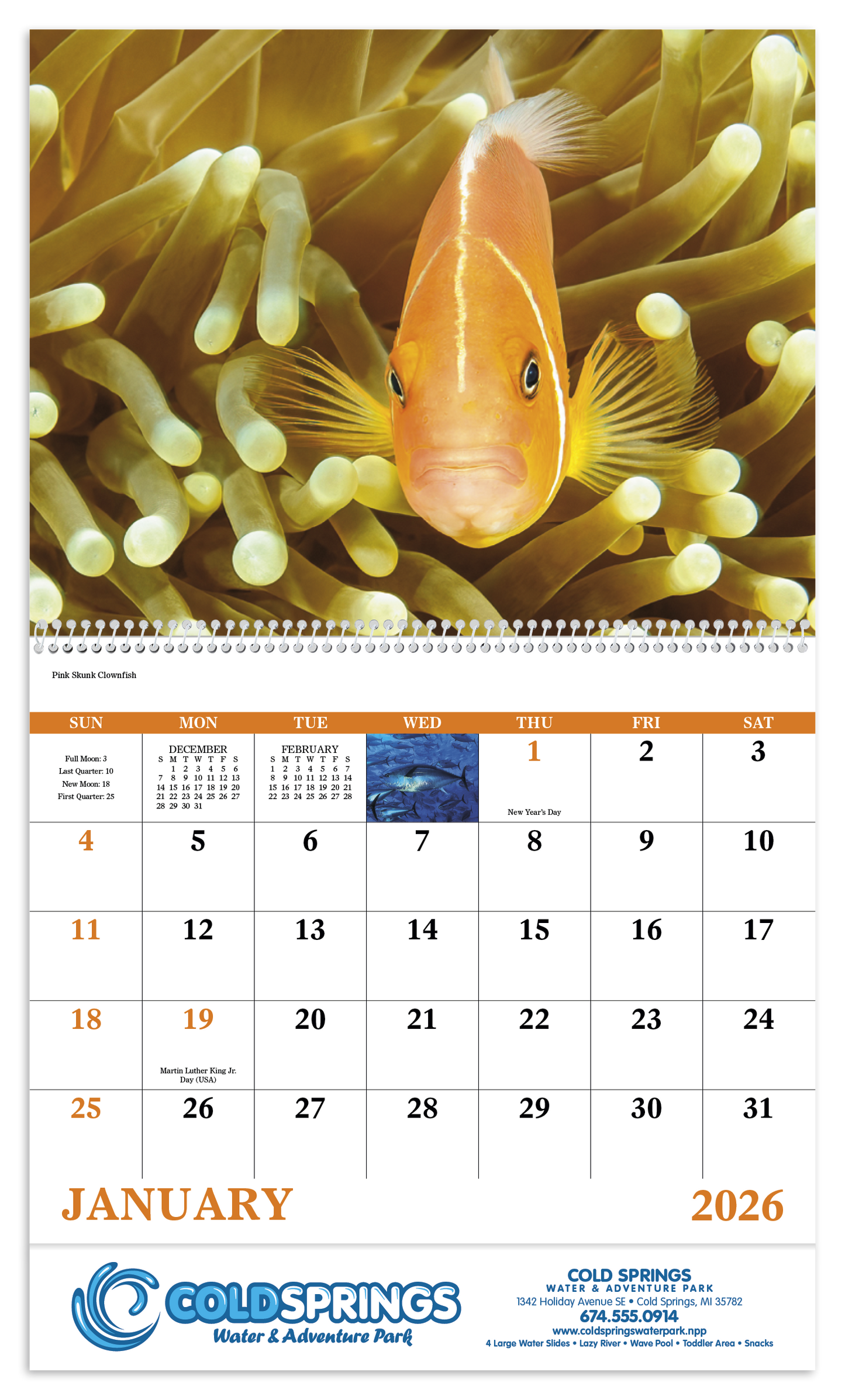Good Value Ocean Glory Spiral Calendar-7017