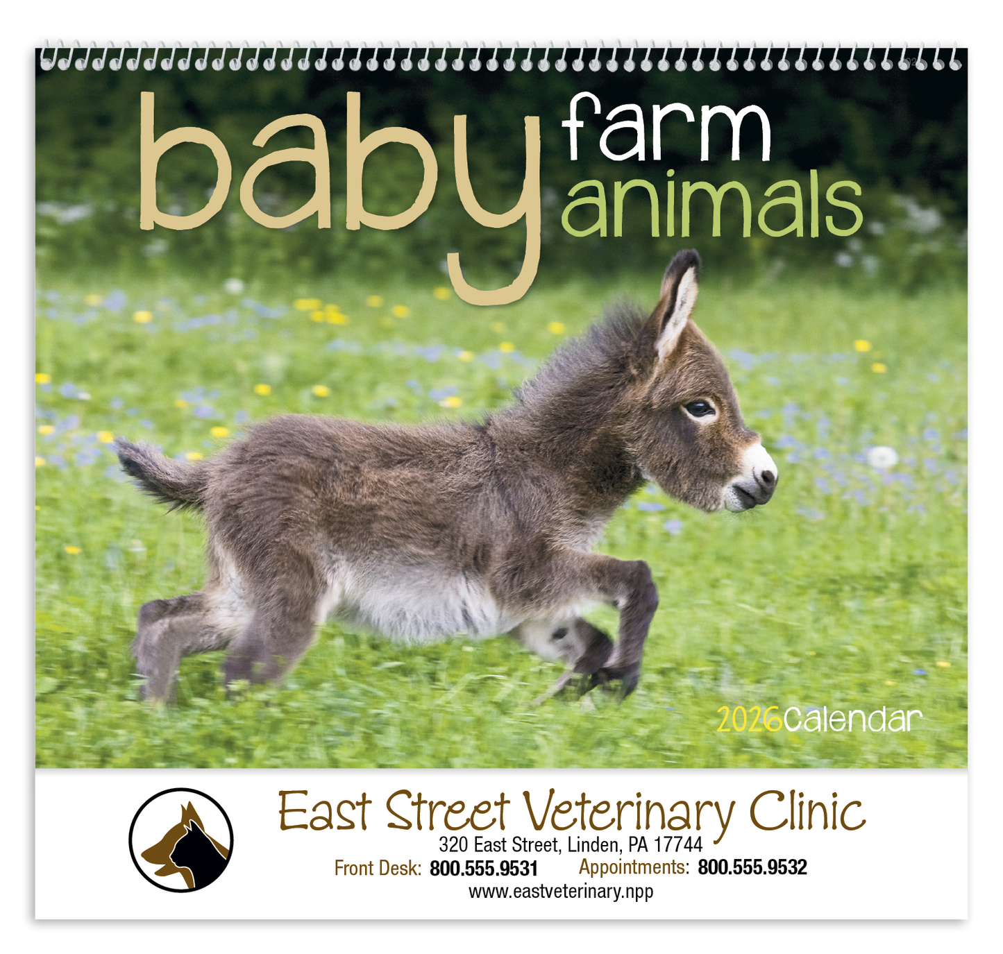 Good Value Baby Farm Animals Spiral Calendar-7020