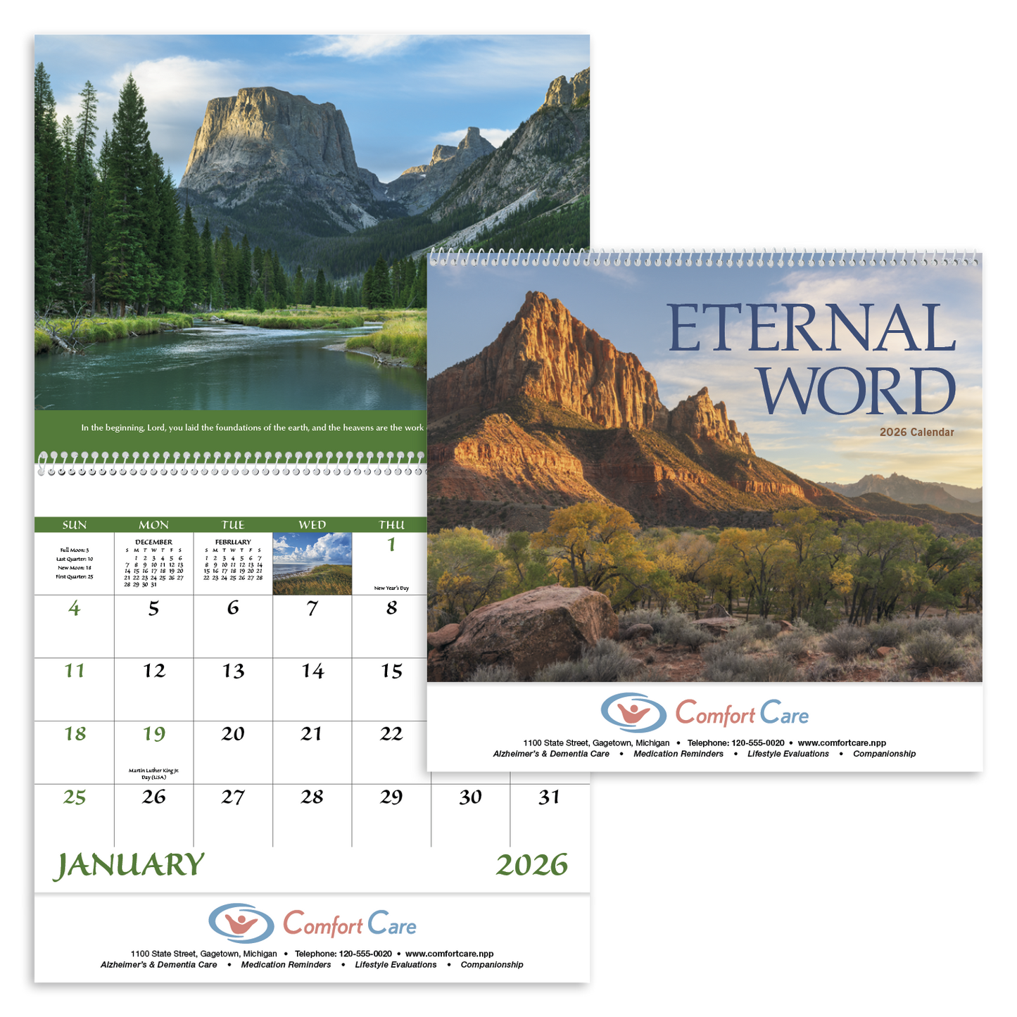Good Value Eternal Word without Funeral Planner Spiral Calendar-7023