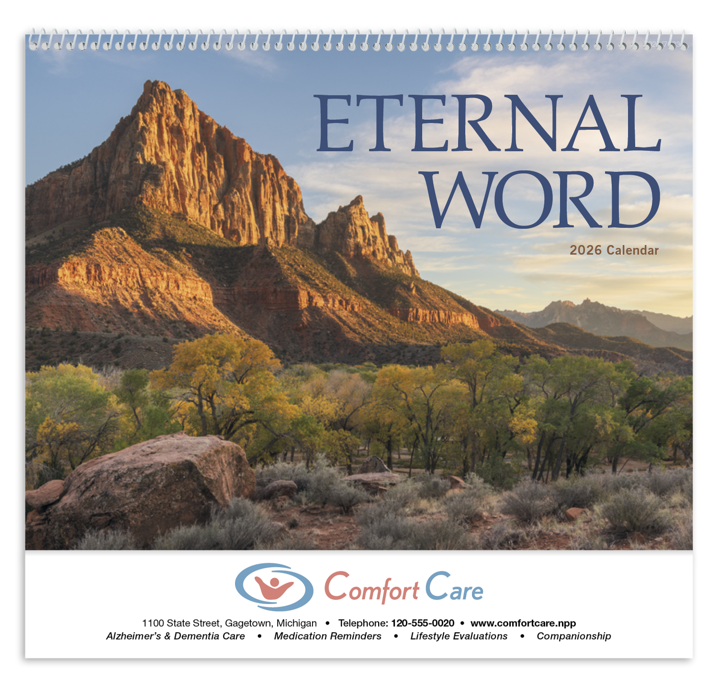 Good Value Eternal Word without Funeral Planner Spiral Calendar-7023