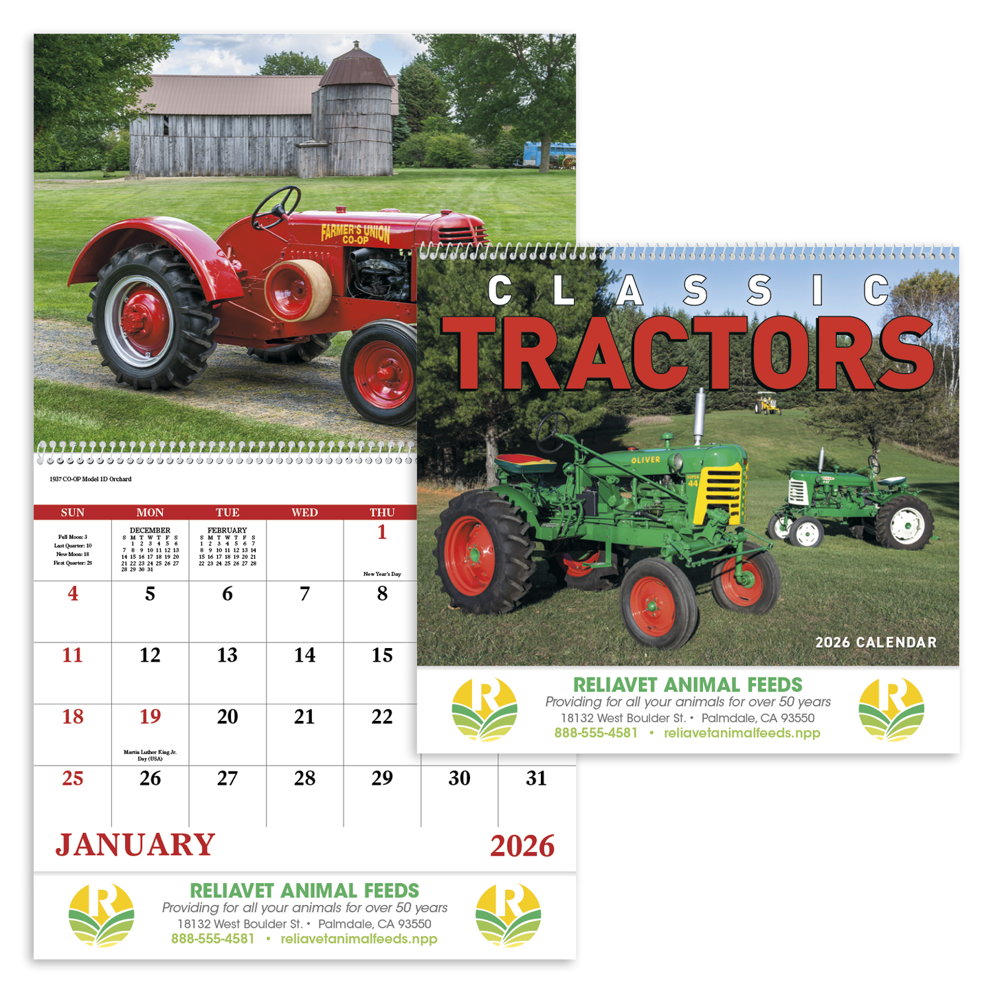 Good Value Classic Tractor Spiral Calendar-7030