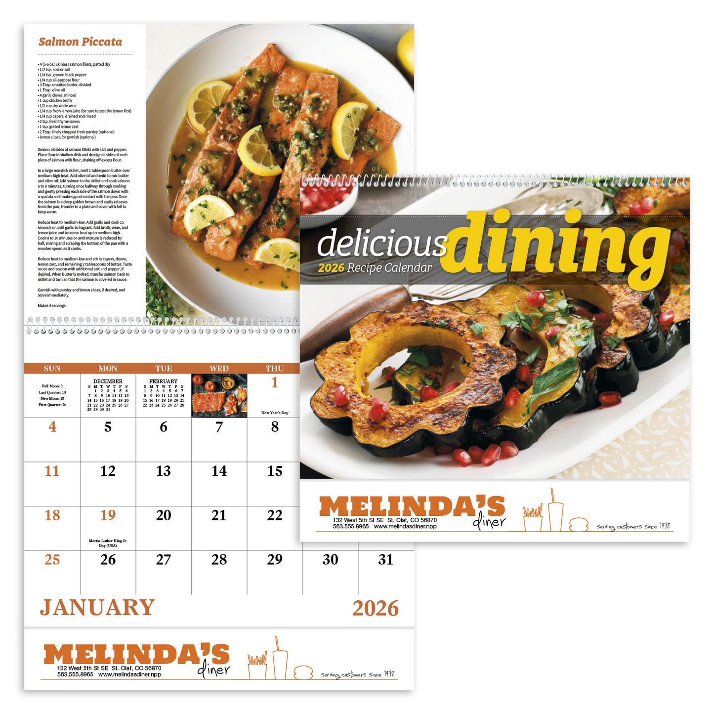 Good Value Delicious Dining Spiral Calendar-7031