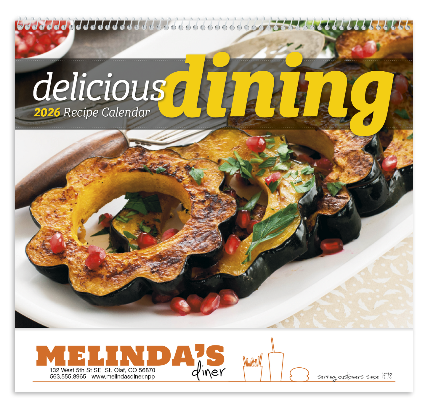 Good Value Delicious Dining Spiral Calendar-7031