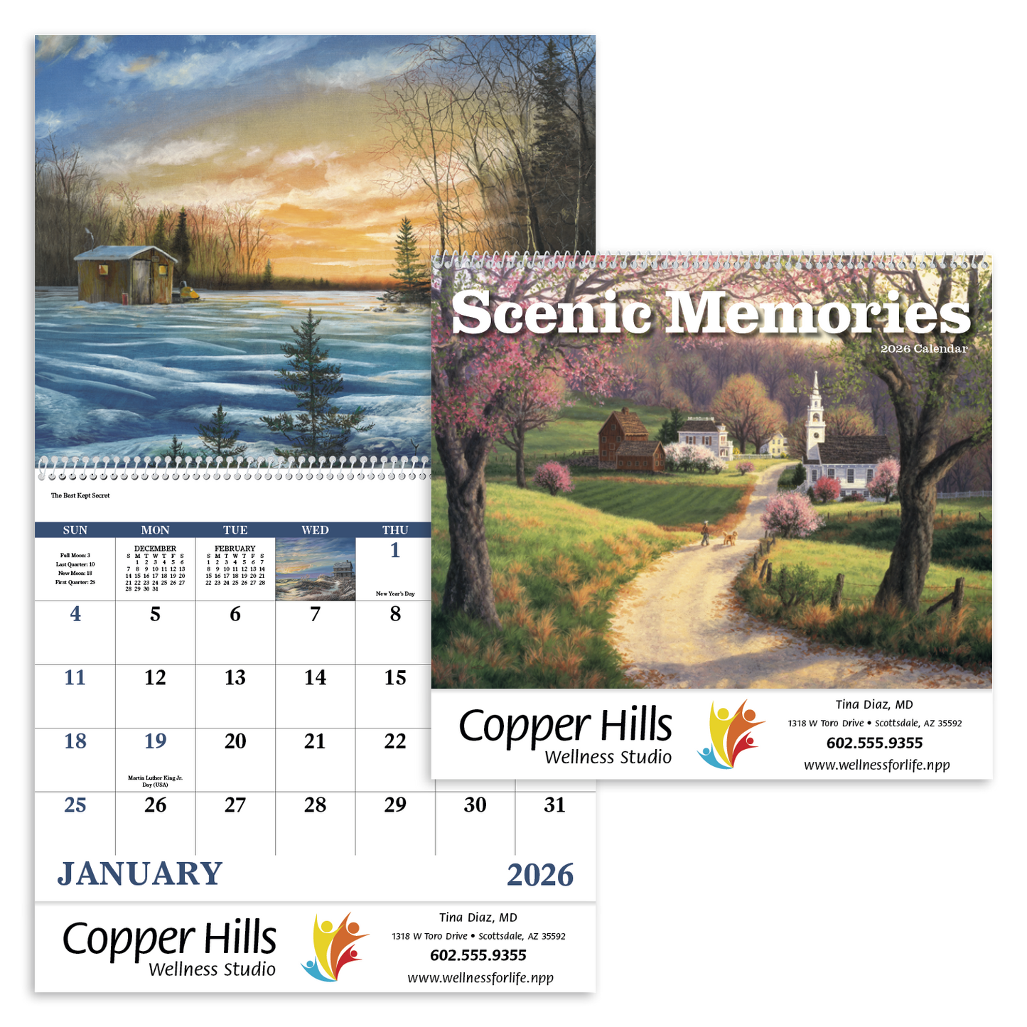 Good Value Scenic Memories Spiral Calendar-7046
