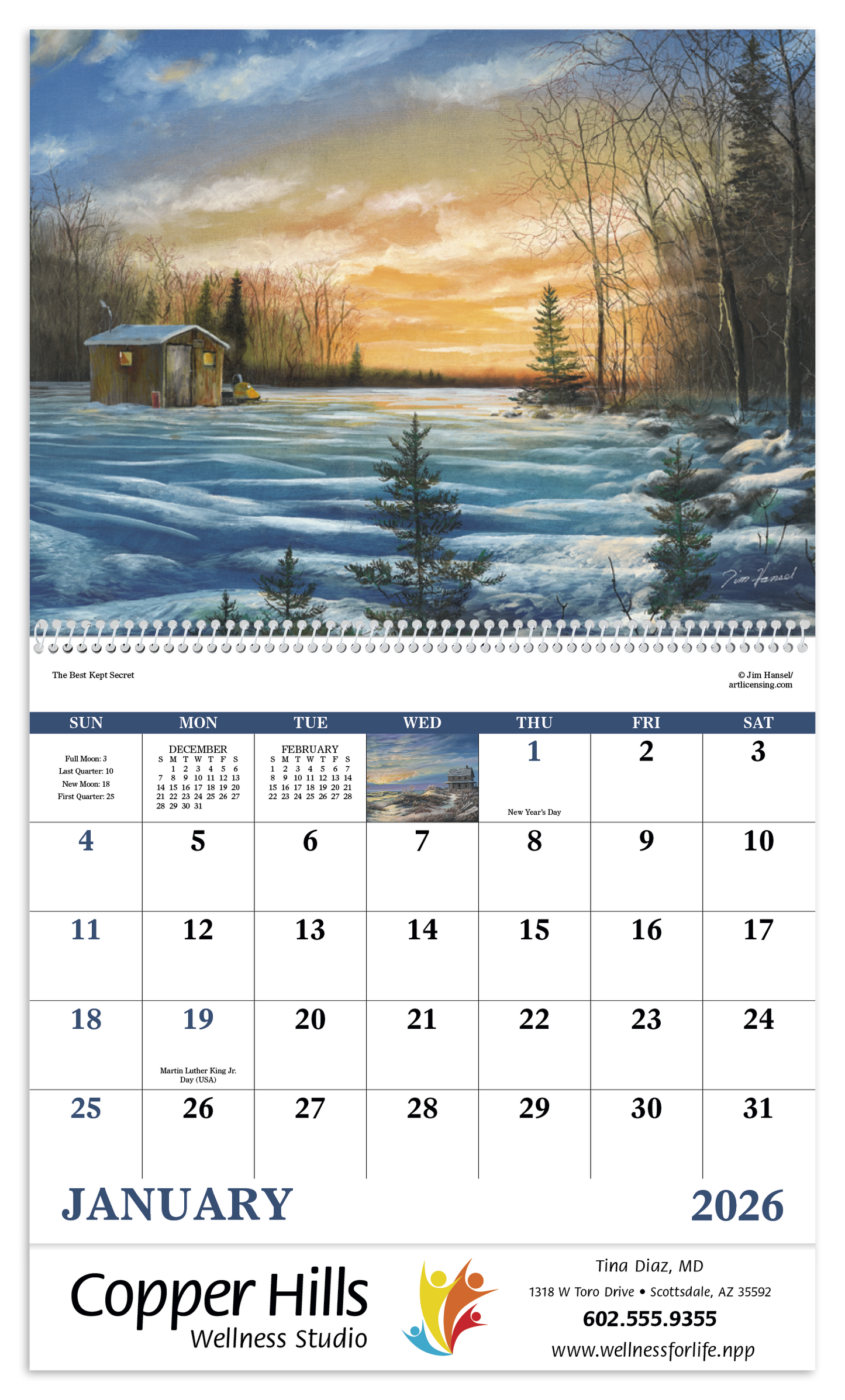 Good Value Scenic Memories Spiral Calendar-7046