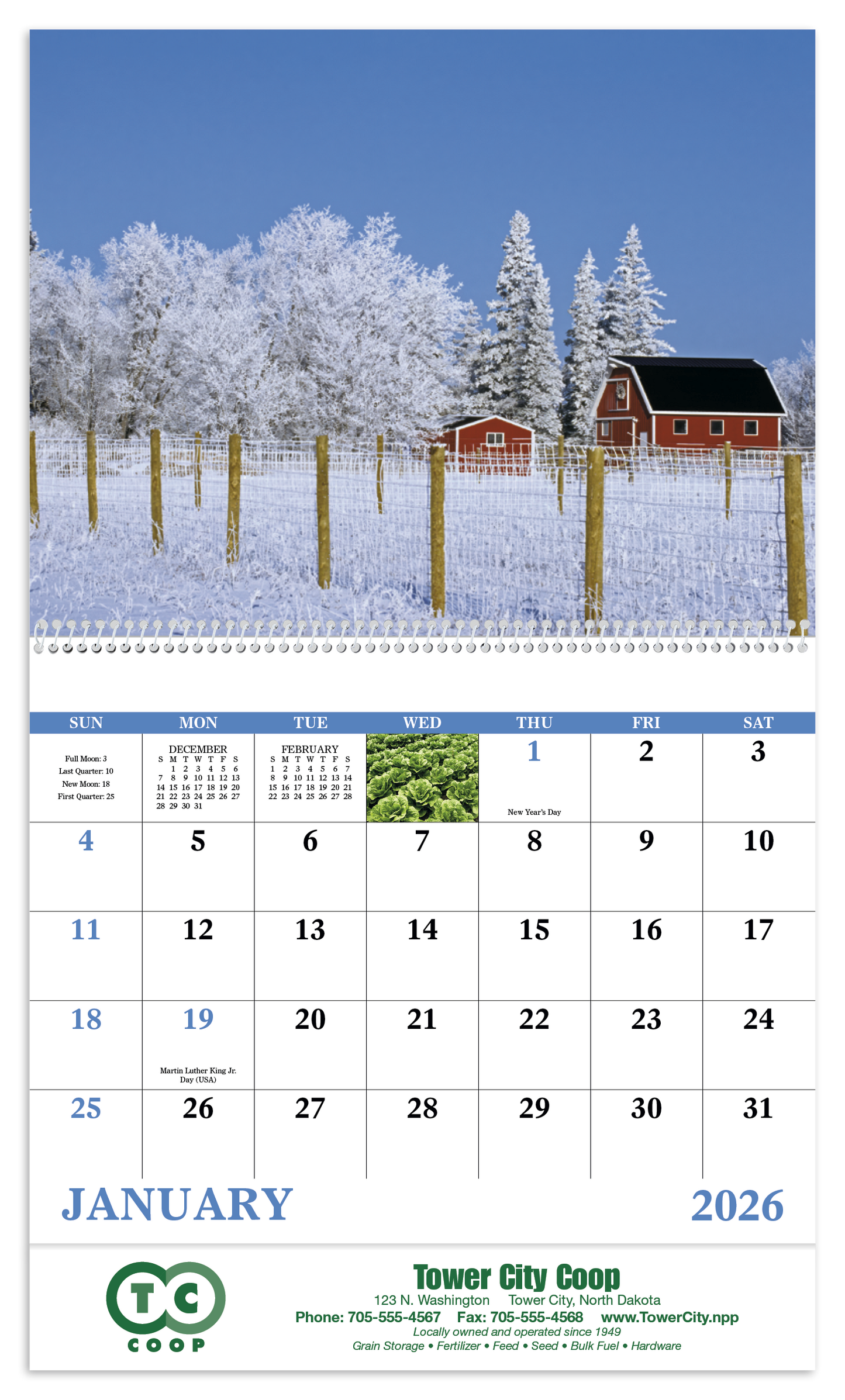 Good Value Agriculture Spiral Calendar-7047