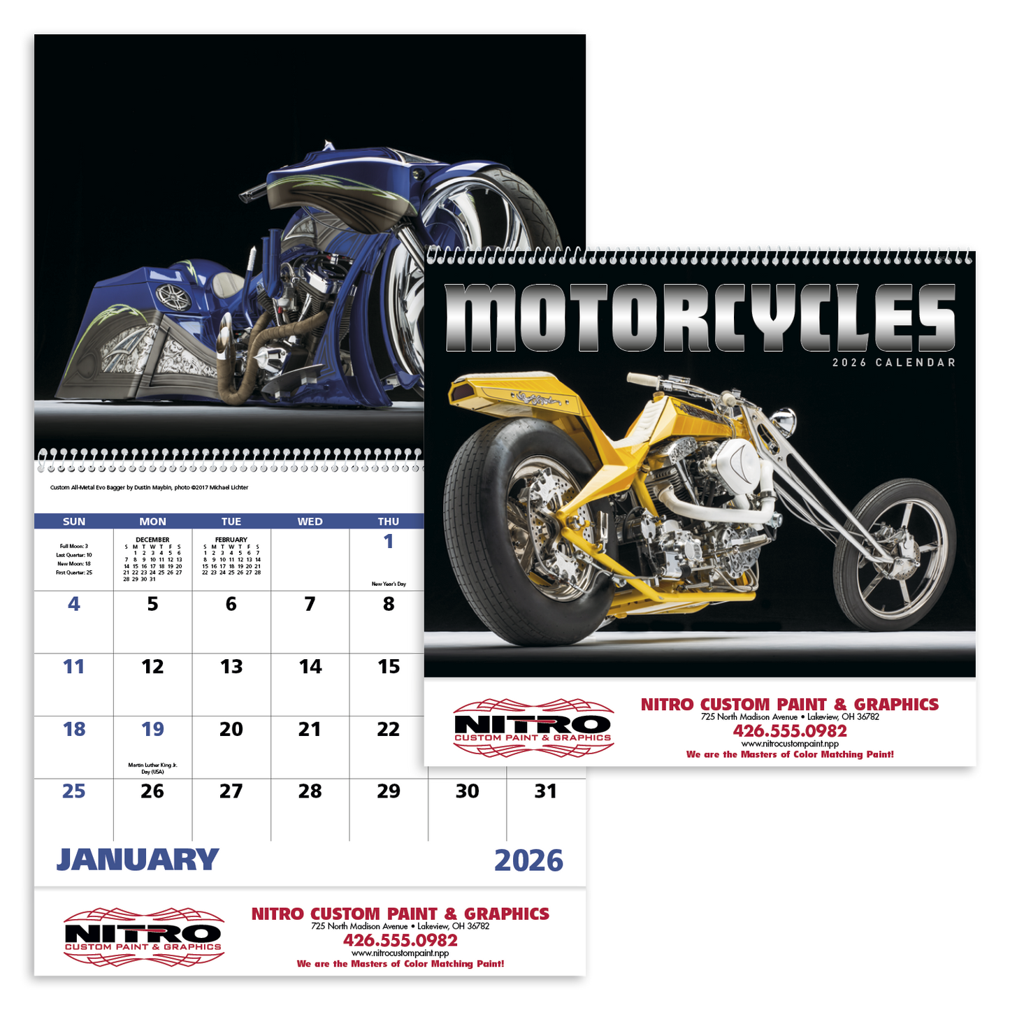 Good Value Motorcycles Spiral Calendar-7056