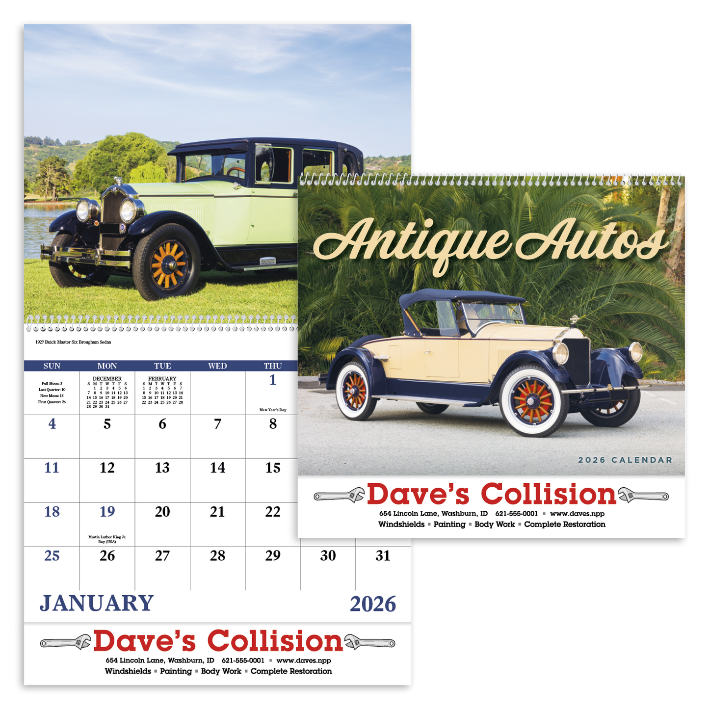 Good Value Antique Autos Spiral Calendar-7057