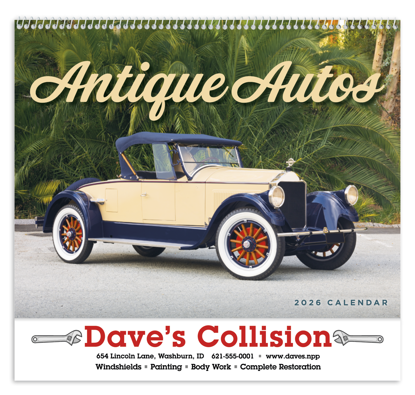 Good Value Antique Autos Spiral Calendar-7057