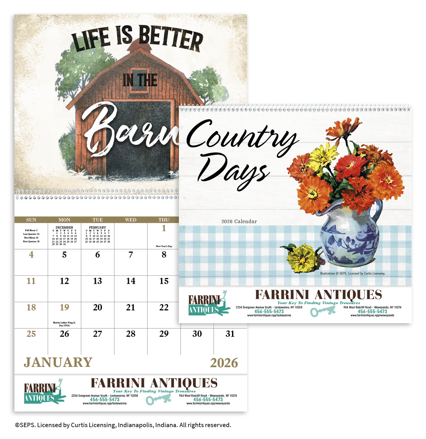 Good Value Country Days Spiral Calendar-7066