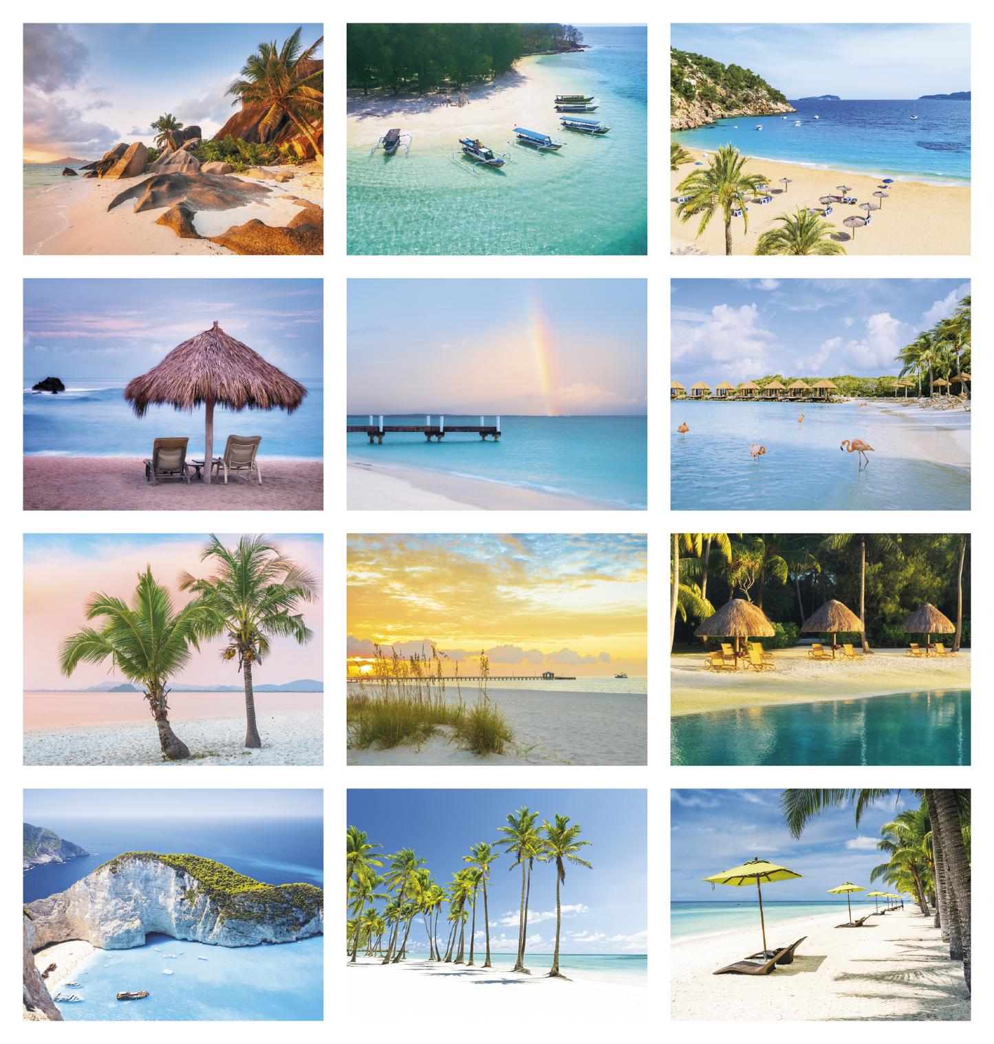 Good Value Beach Paradise Spiral Calendar-7068