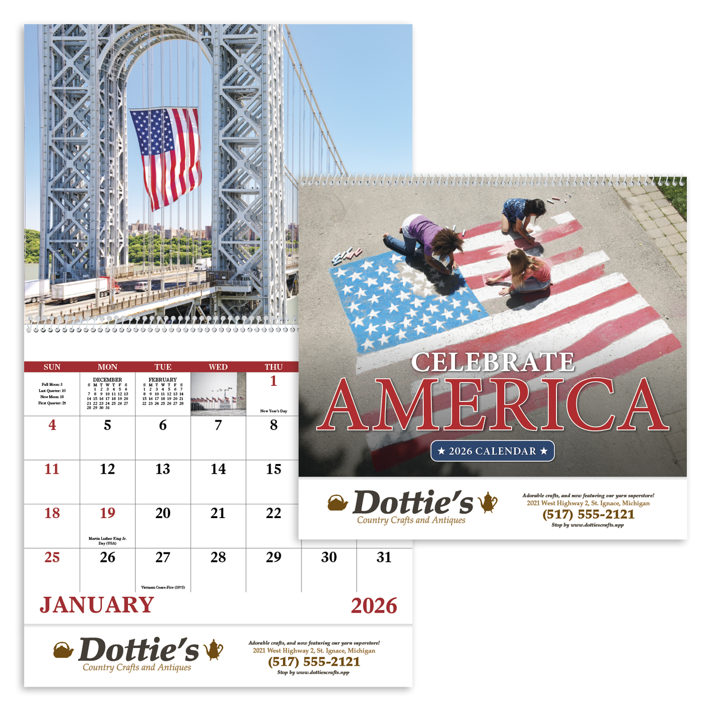 Good Value Celebrate America Spiral Calendar-7069