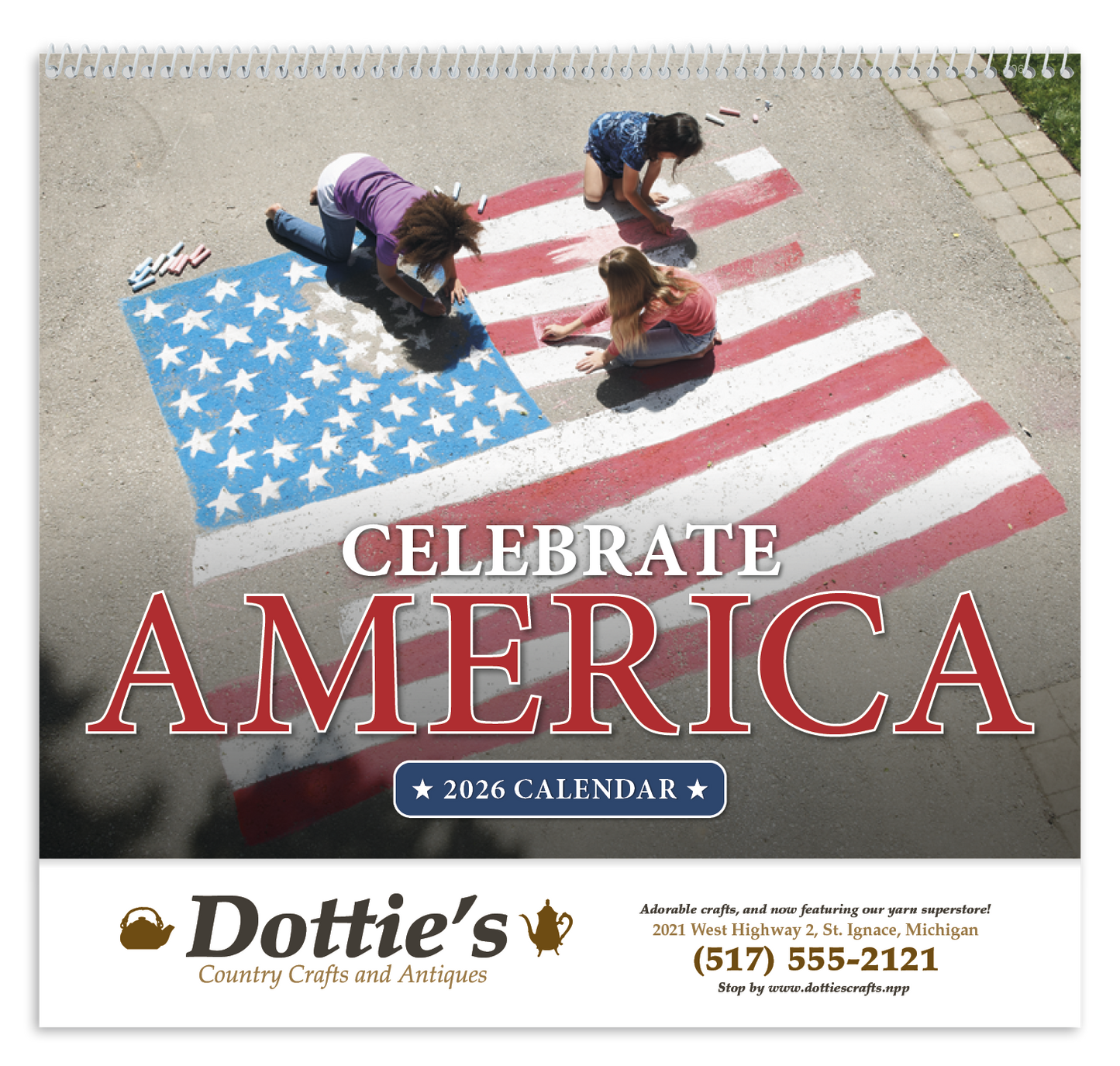 Good Value Celebrate America Spiral Calendar-7069