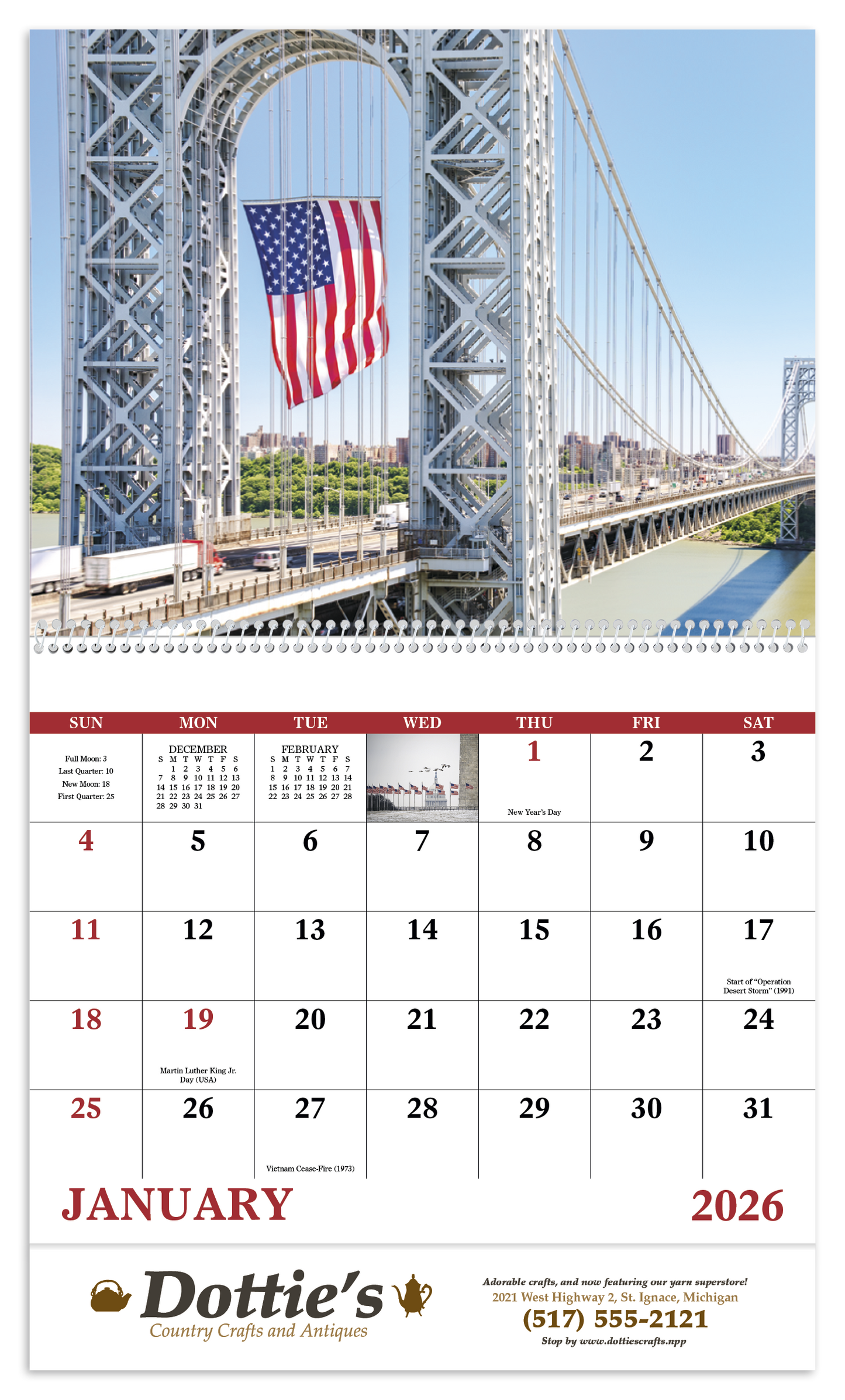 Good Value Celebrate America Spiral Calendar-7069