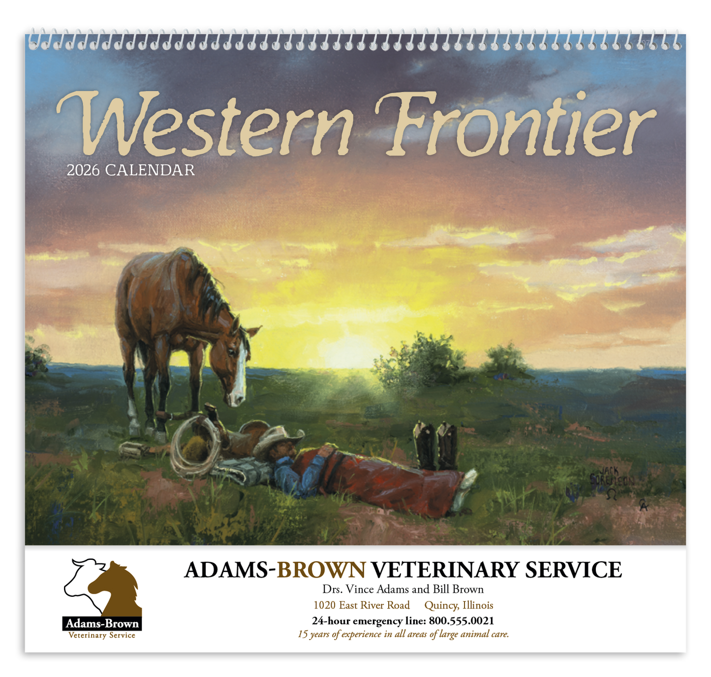 Good Value Western Frontier Spiral Calendar-7071