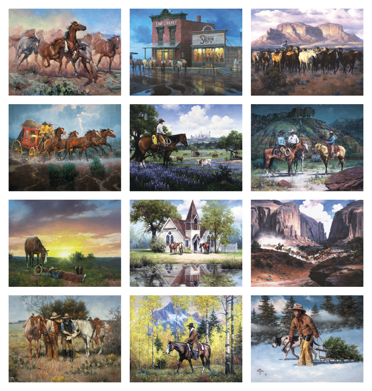 Good Value Western Frontier Spiral Calendar-7071