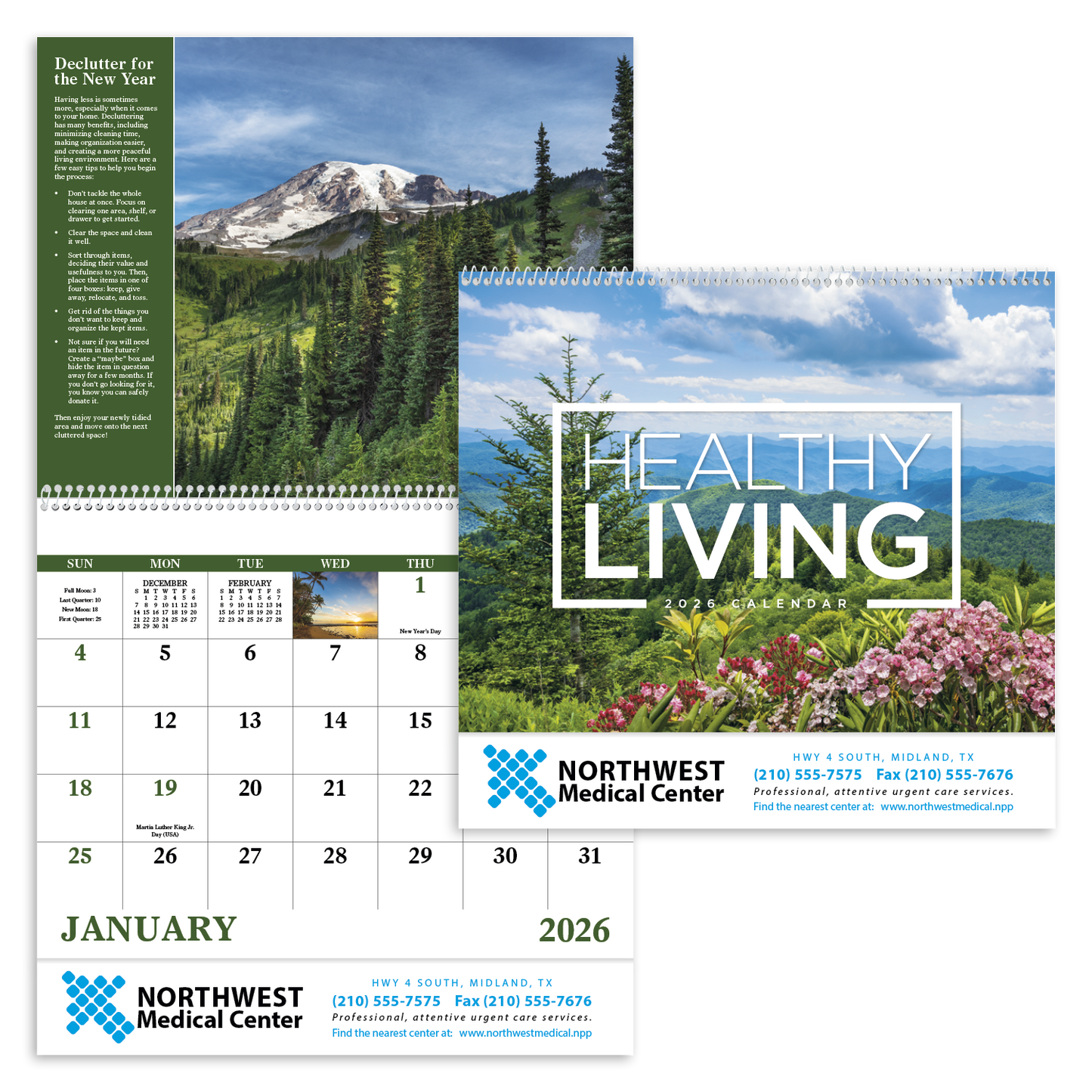 Good Value Healthy Living Spiral Calendar-7073
