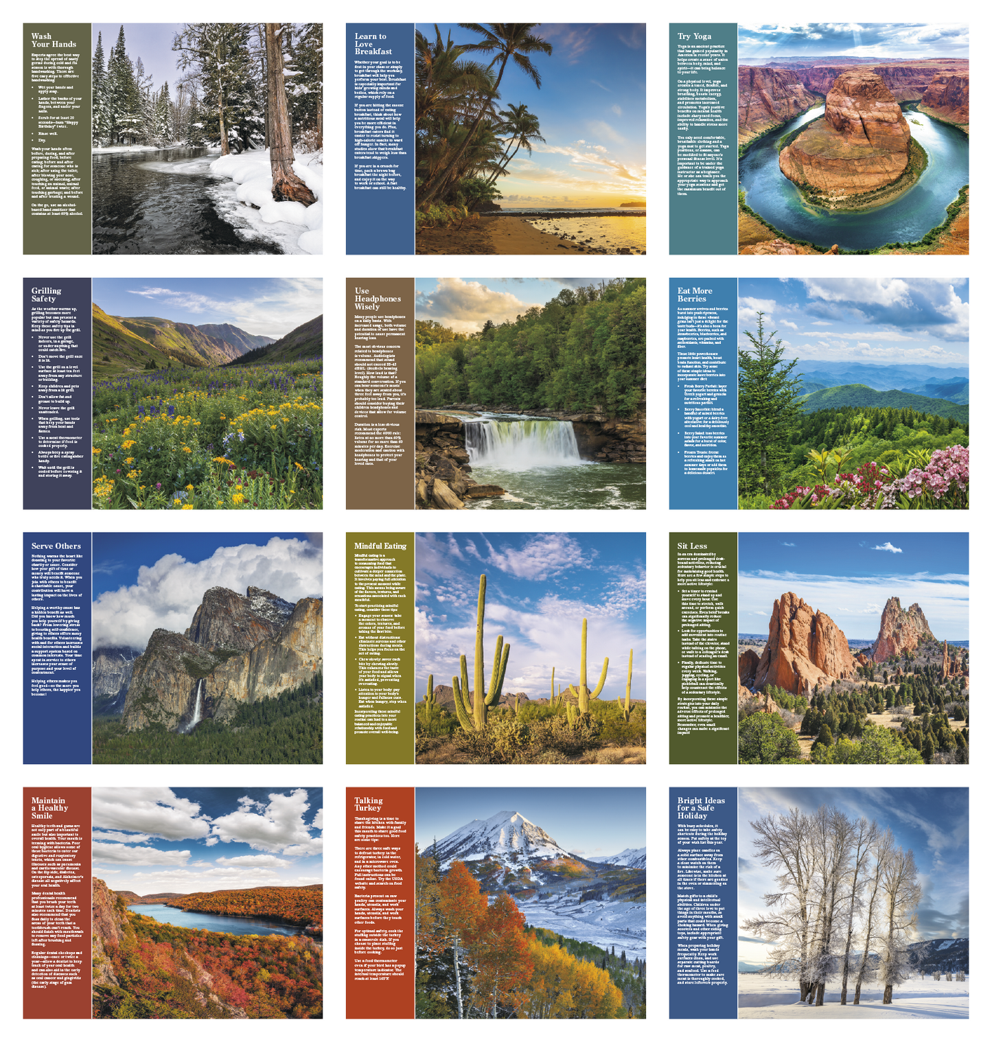 Good Value Healthy Living Spiral Calendar-7073