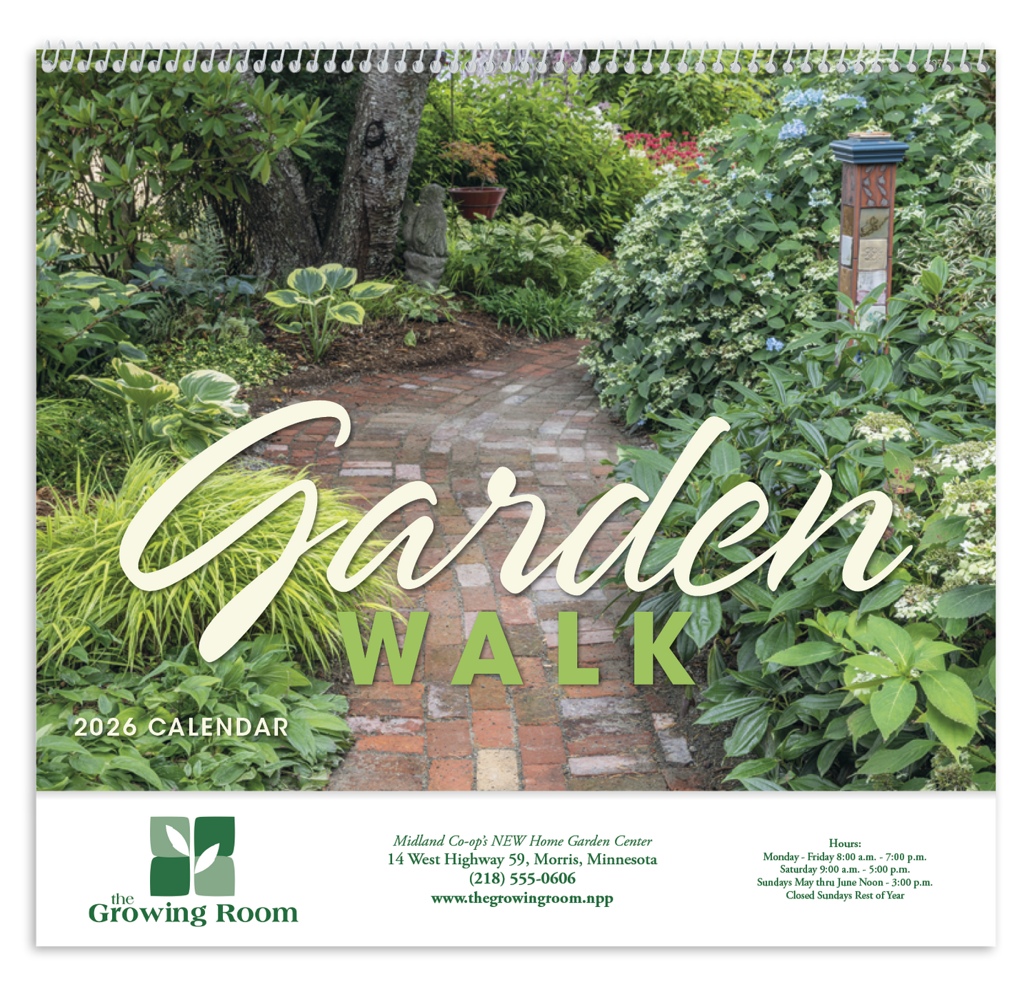 Good Value Garden Walk Spiral Calendar-7077