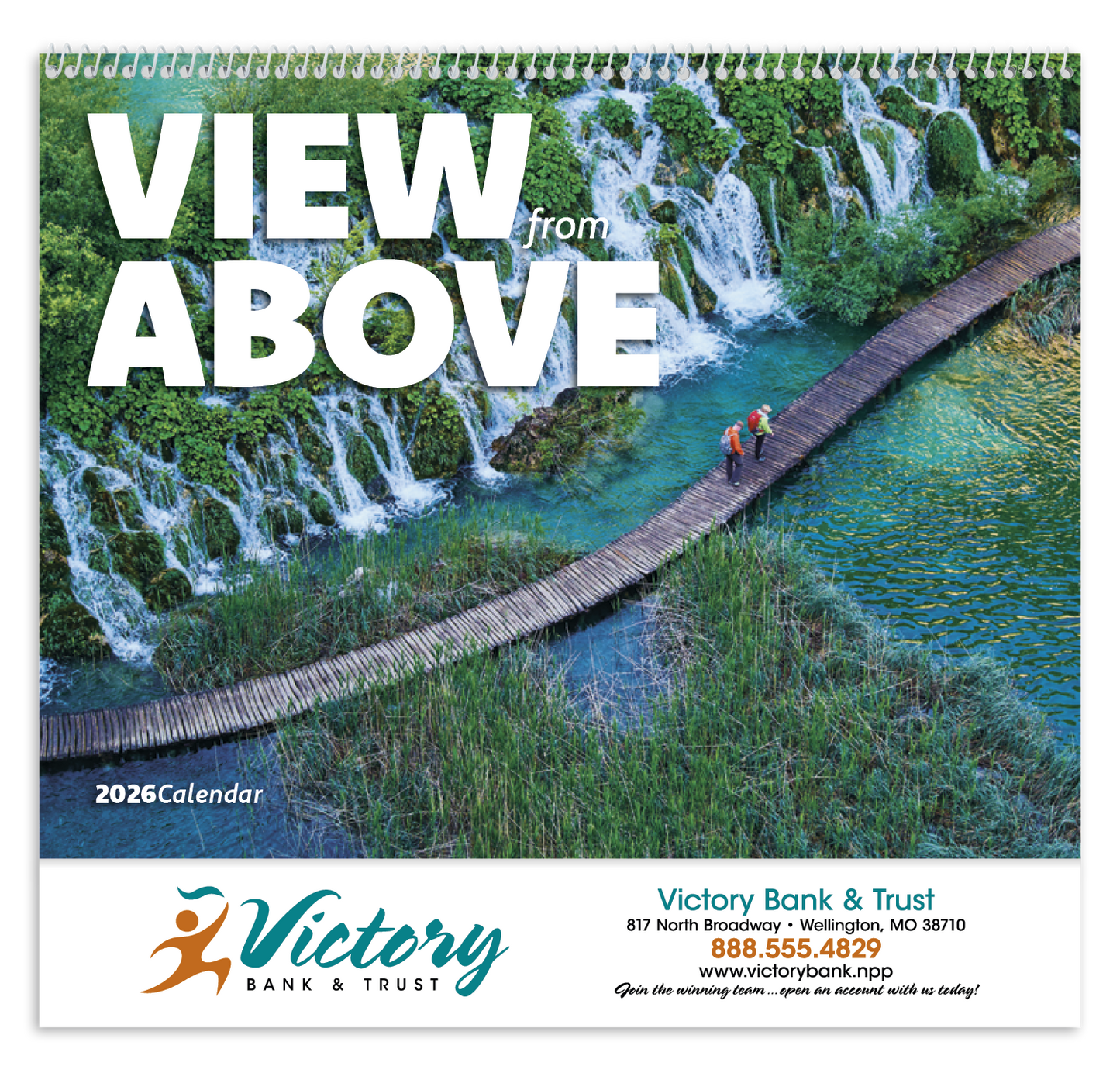 Good Value View from Above Spiral Calendar-7084