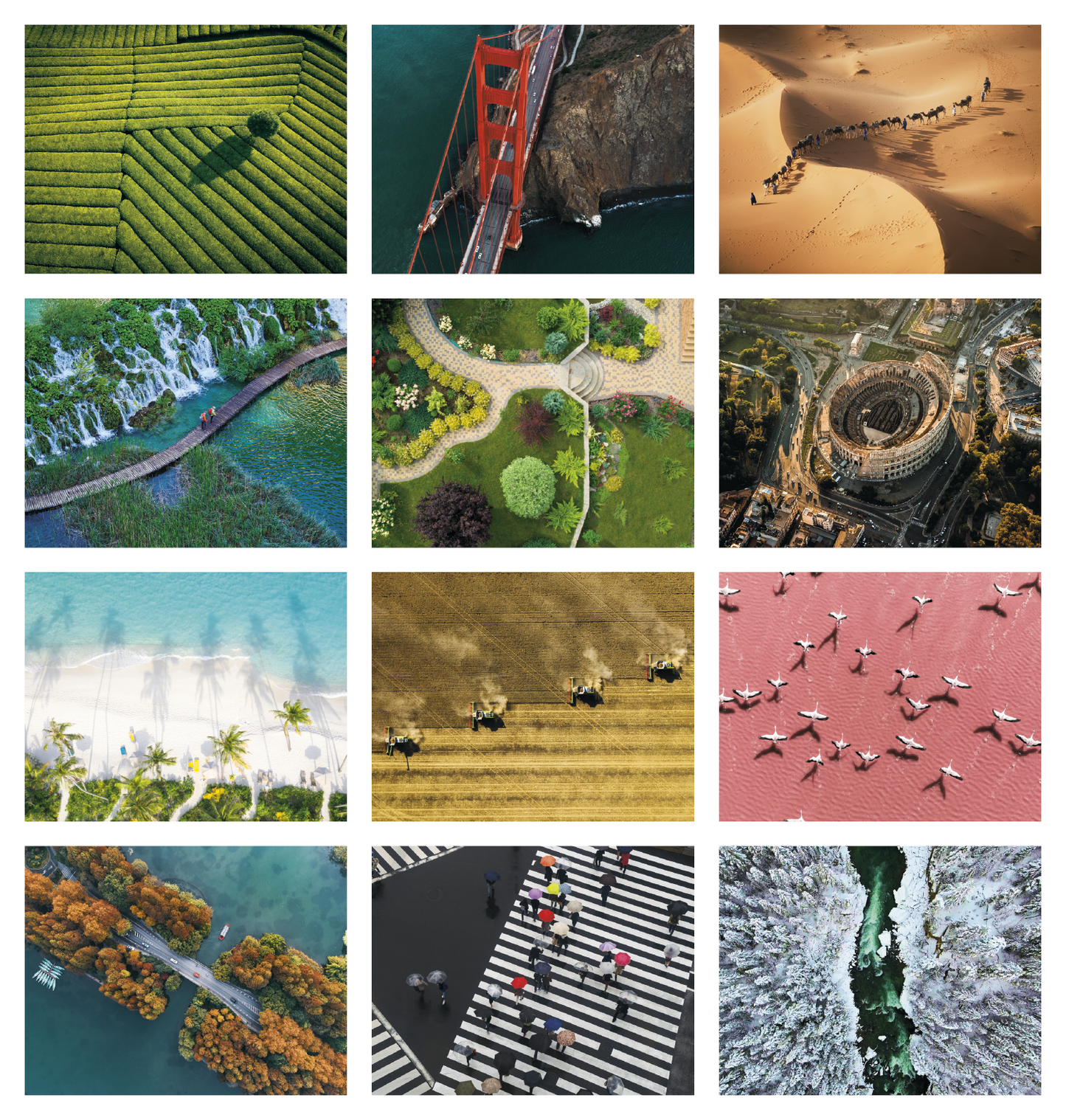 Good Value View from Above Spiral Calendar-7084
