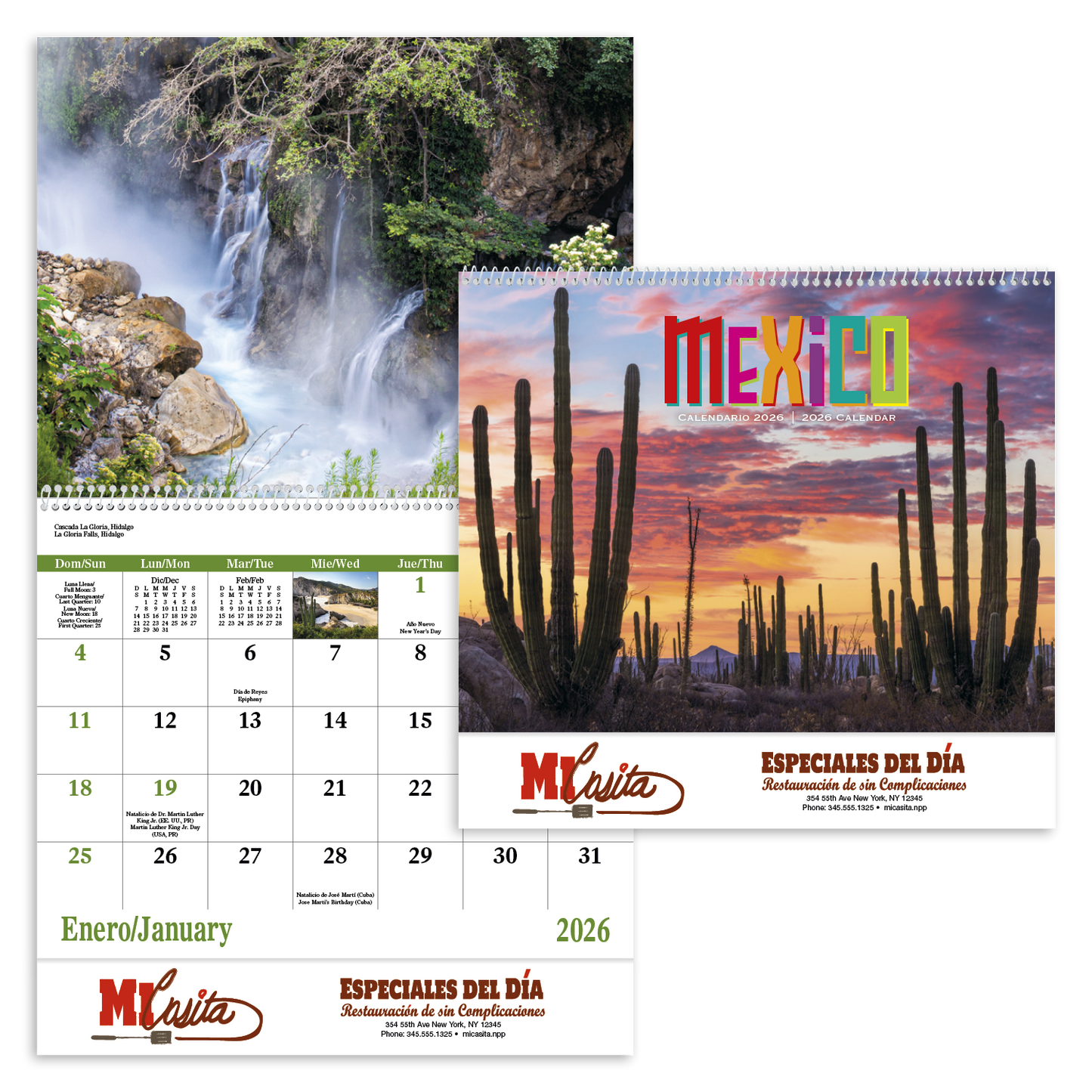Good Value Mexico Spiral Calendar-7087