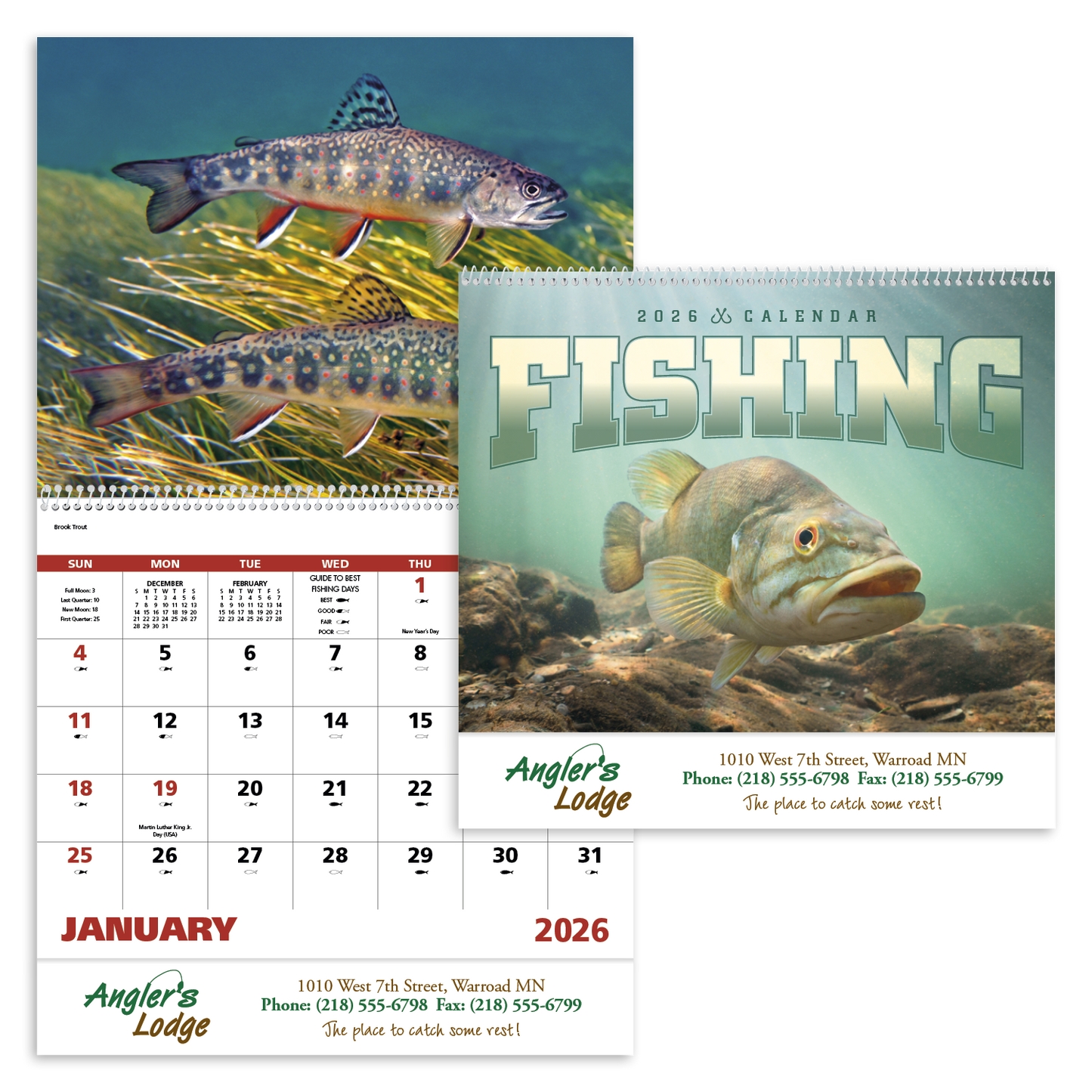 Good Value Fishing Spiral Calendar-7099