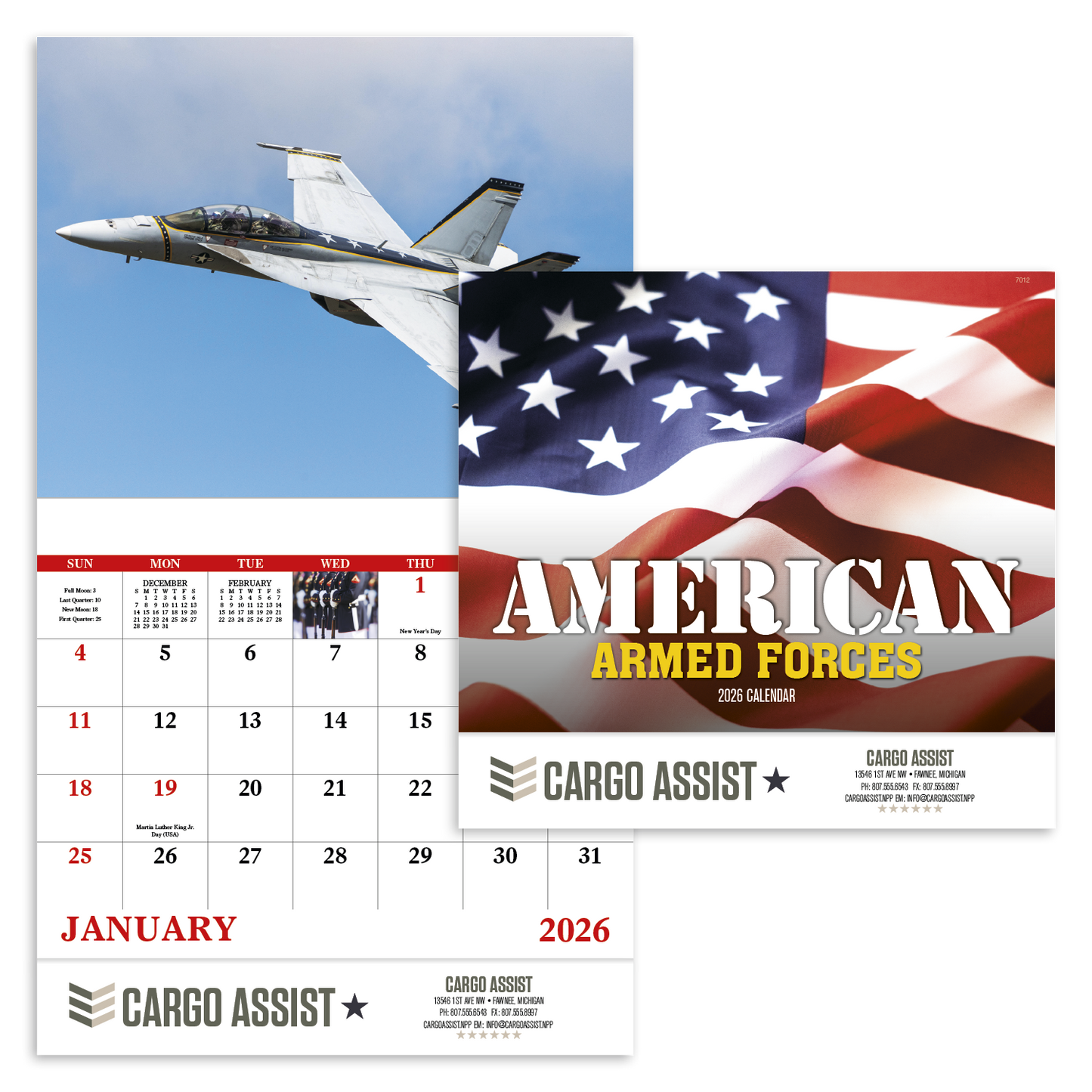 Good Value American Armed Forces Stapled Calendar-7212