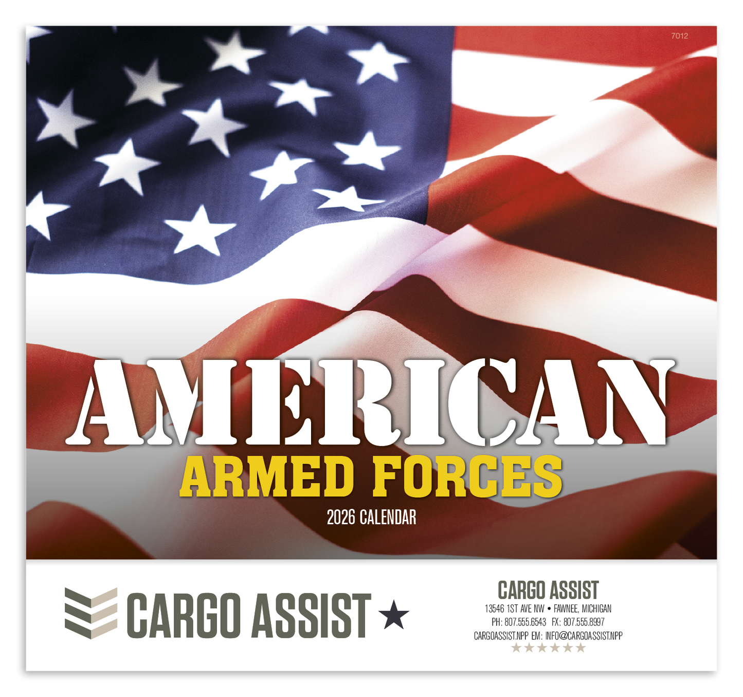 Good Value American Armed Forces Stapled Calendar-7212