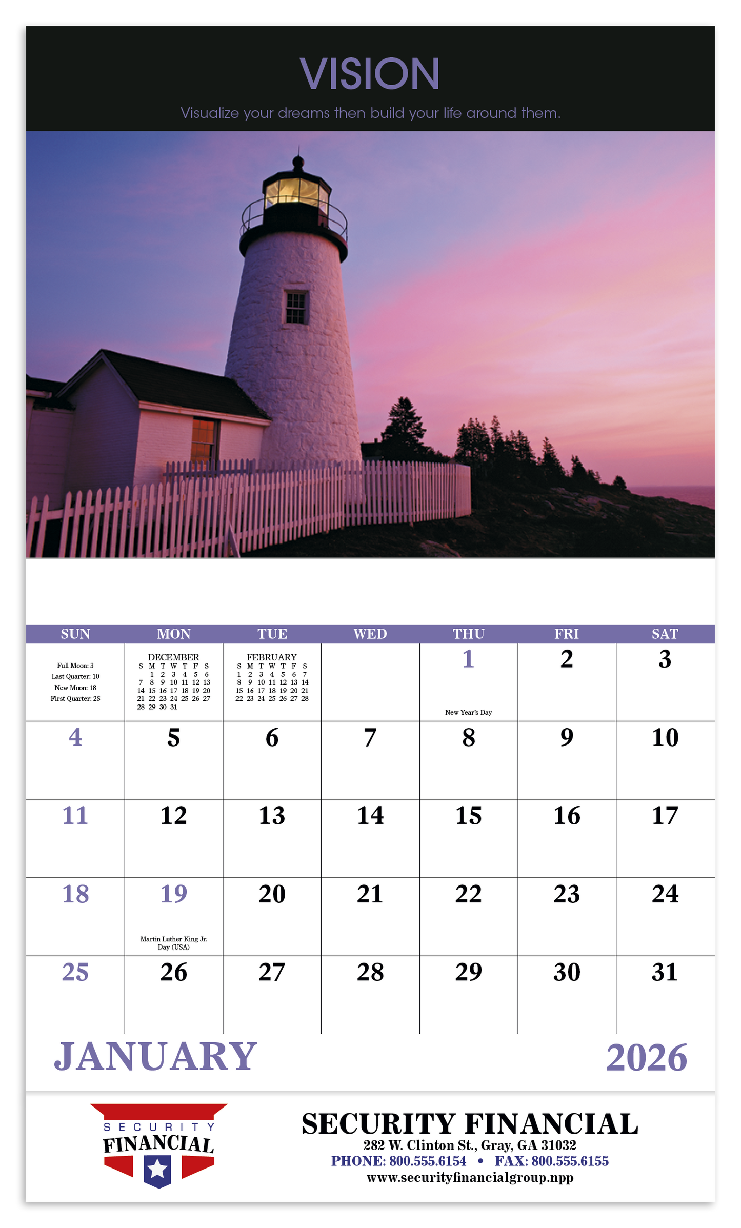 Good Value Motivations Stapled Calendar-7228