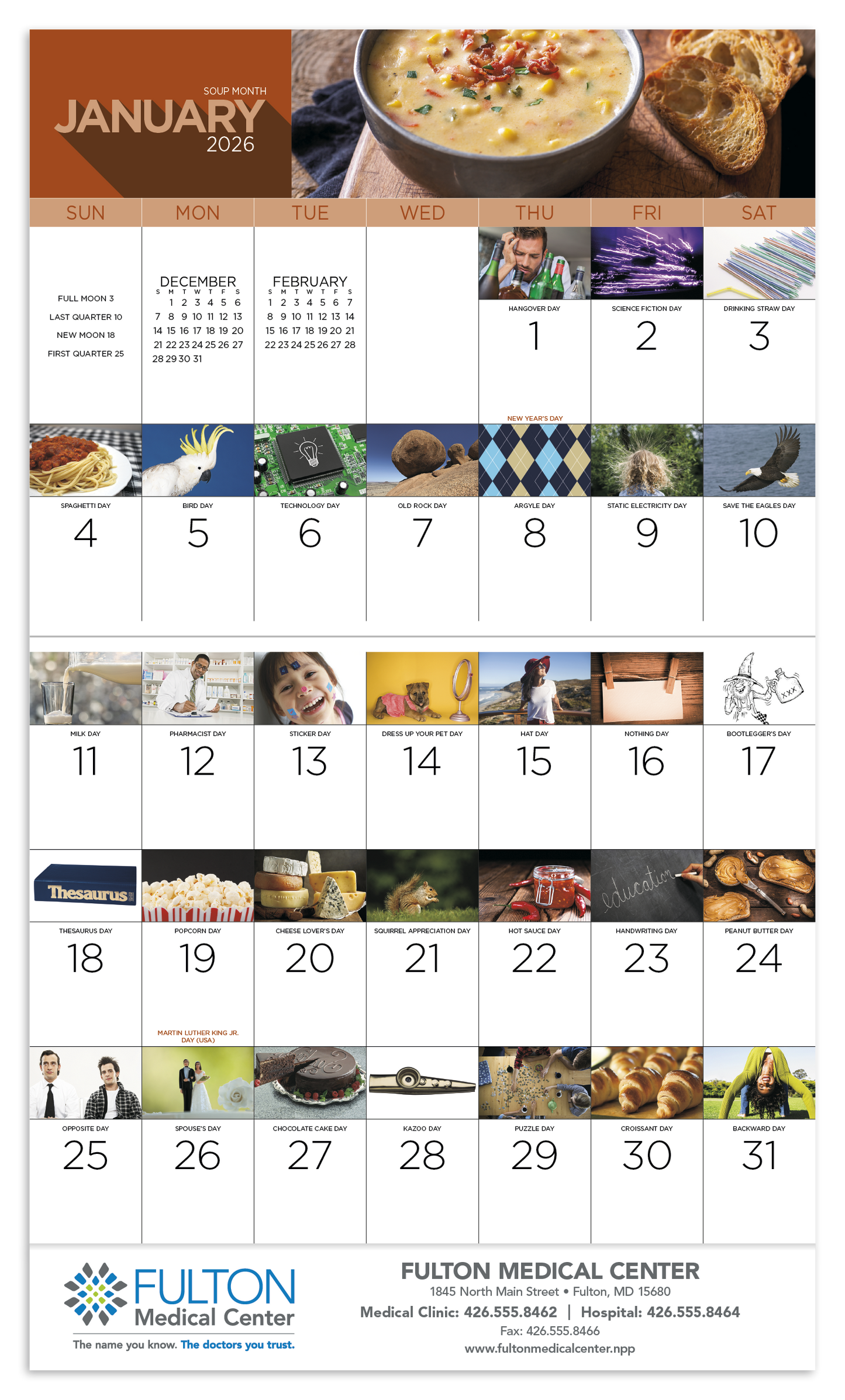 Good Value National Day Stapled Calendar-7232