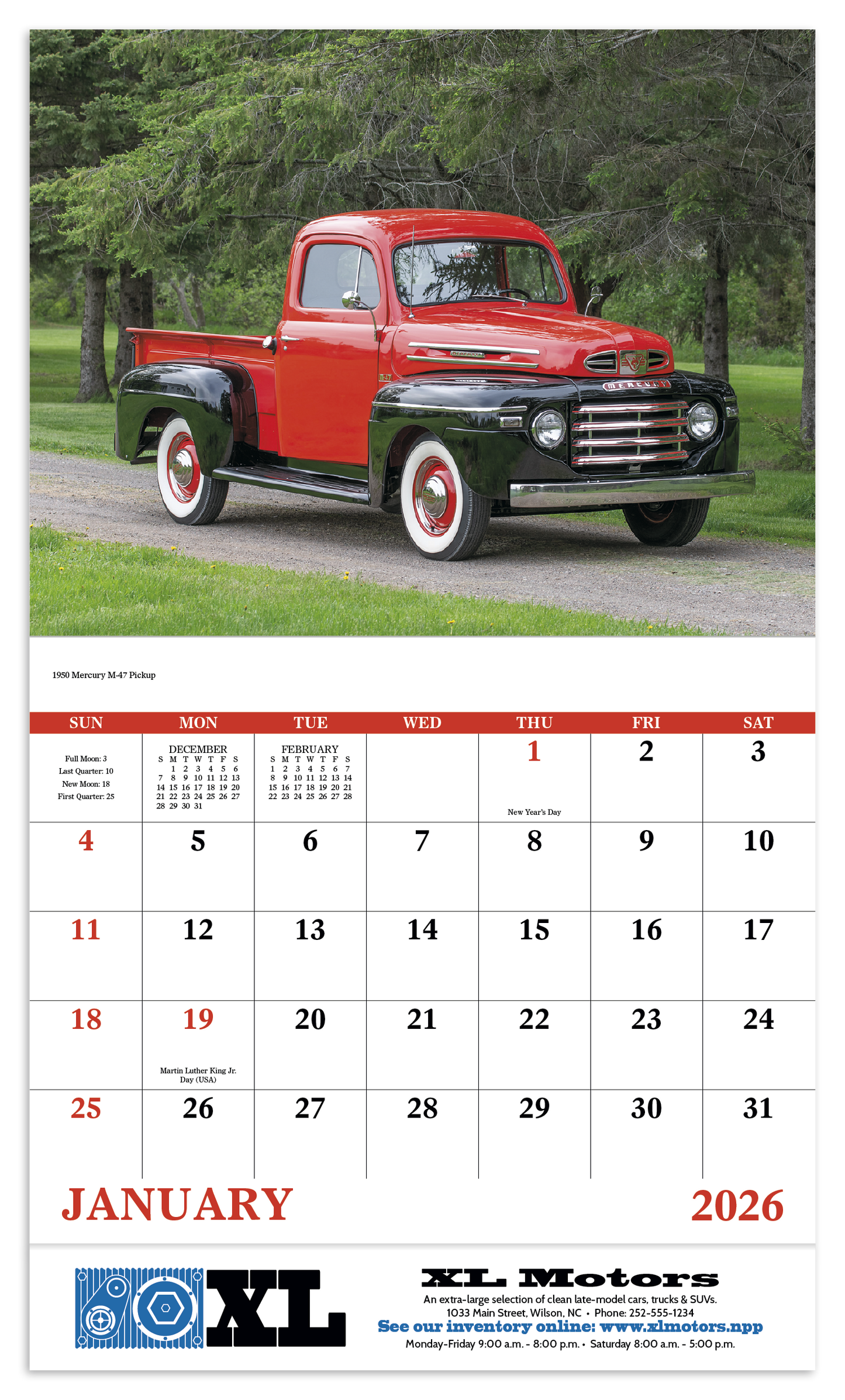 Good Value Treasured Trucks Stapled Calendar-7237
