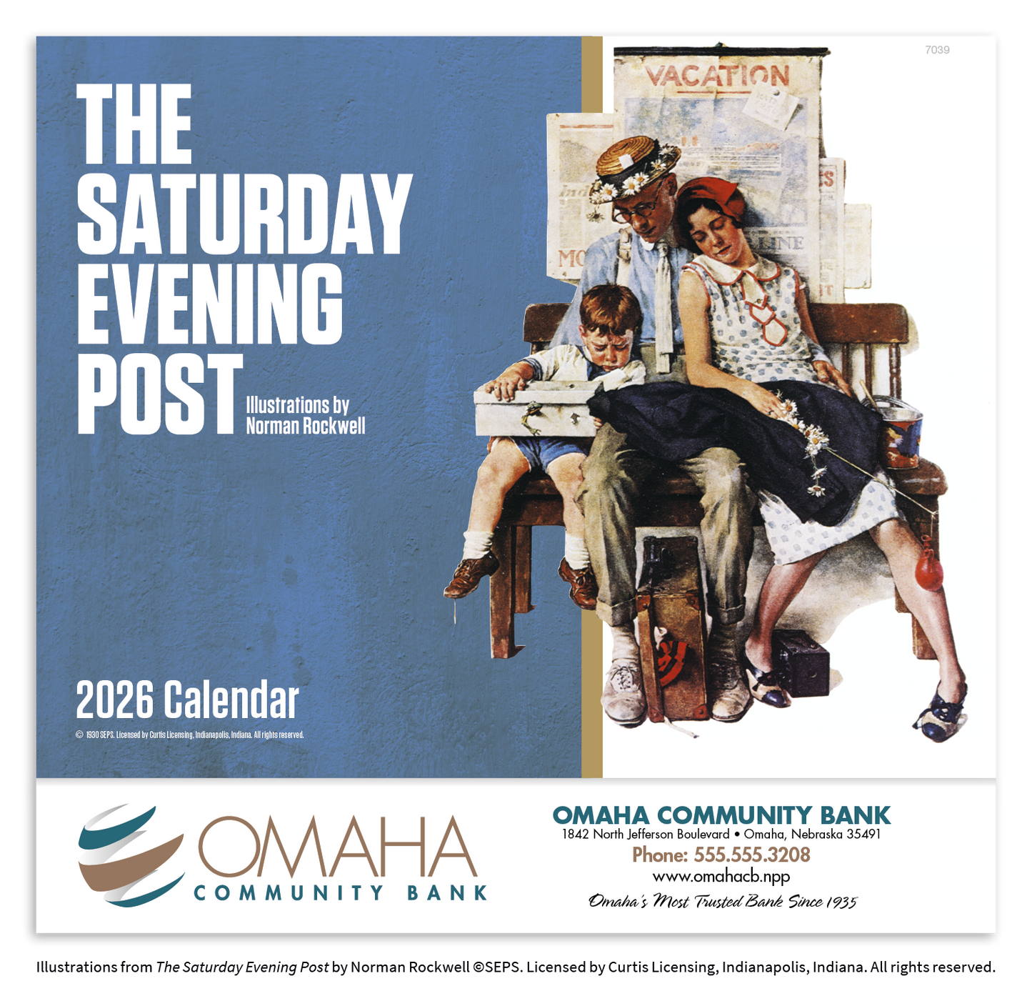 Good Value The Saturday Evening Post Illustrations by Norman Rockwell Stapled Calendar-7239