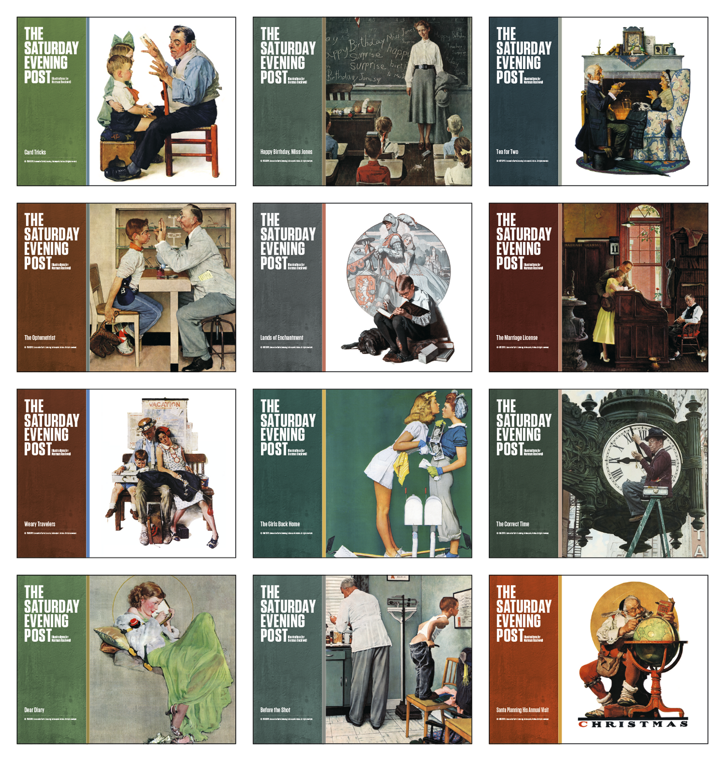 Good Value The Saturday Evening Post Illustrations by Norman Rockwell Stapled Calendar-7239