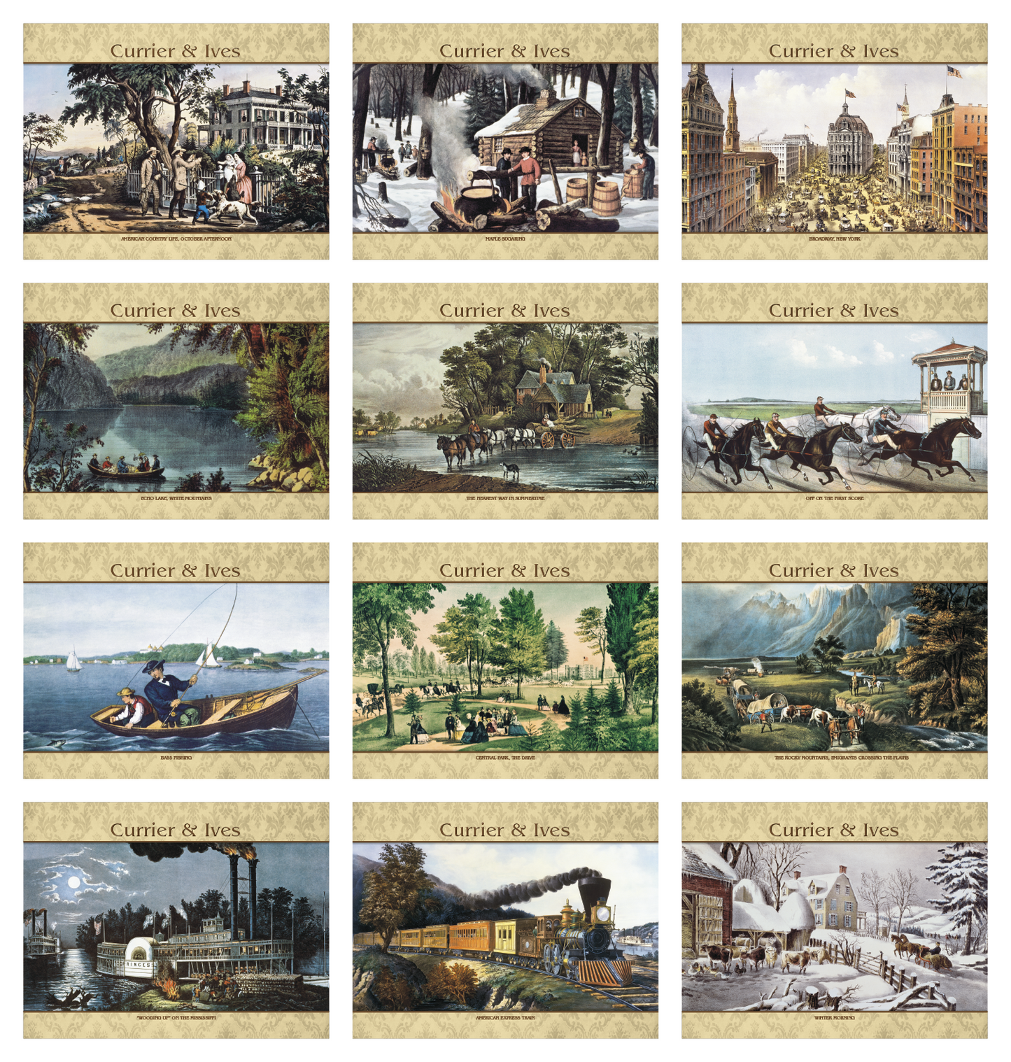Good Value Currier Ives Stapled Calendar-7241
