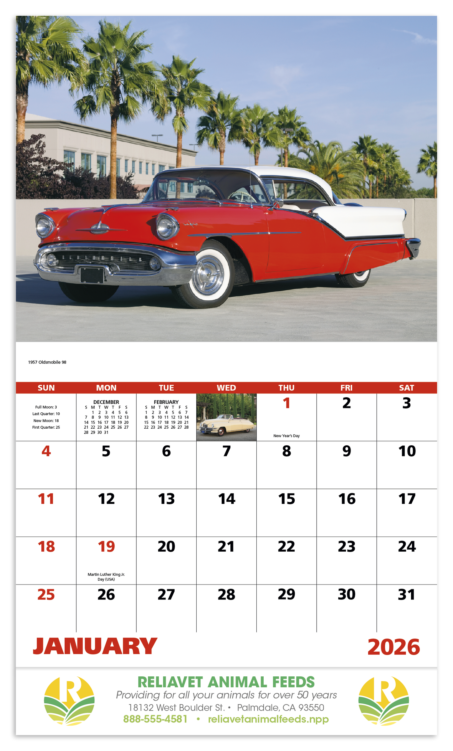 Good Value Classic Autos Stapled Calendar-7242