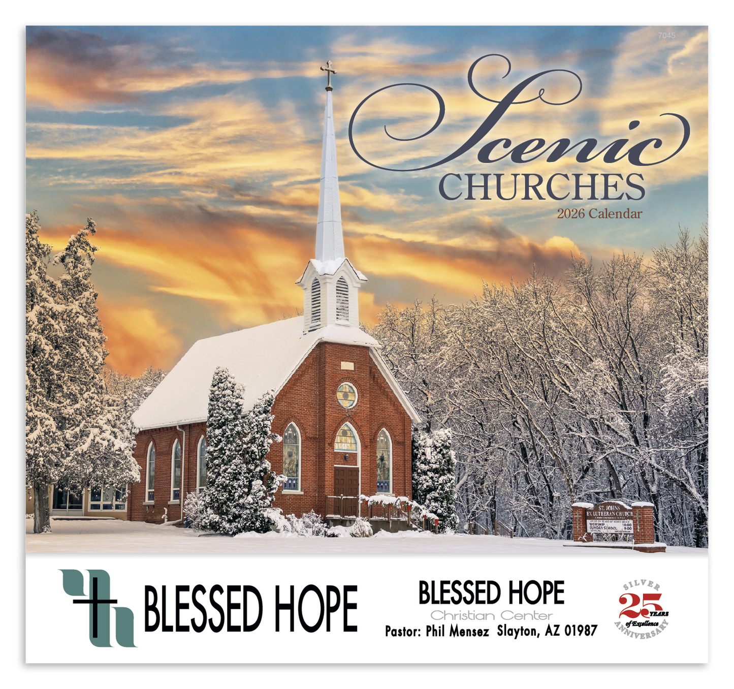Good Value Scenic Churches Stapled Calendar-7245