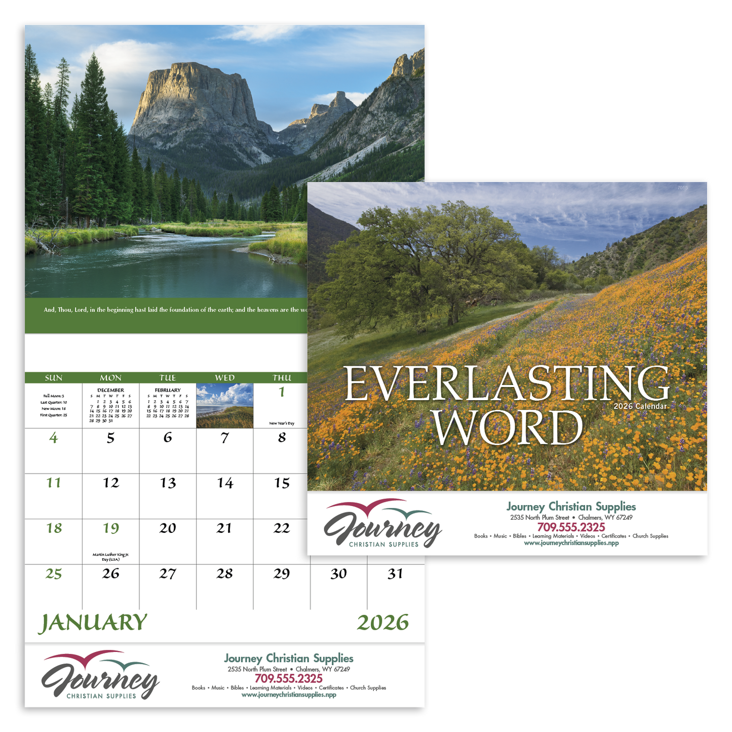 Good Value Everlasting Word Stapled Calendar-7255